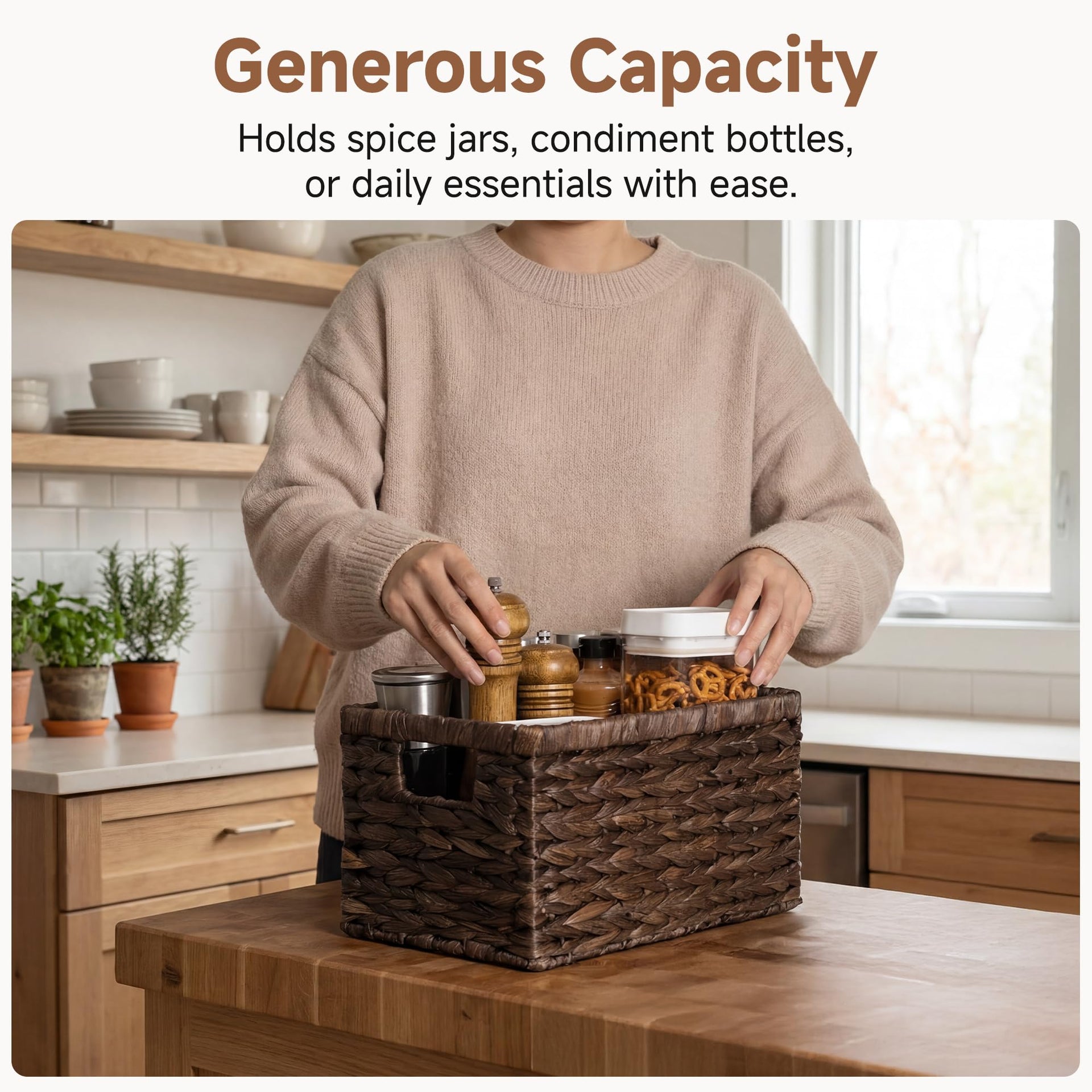 Storage Baskets for Organizing (2 Count)