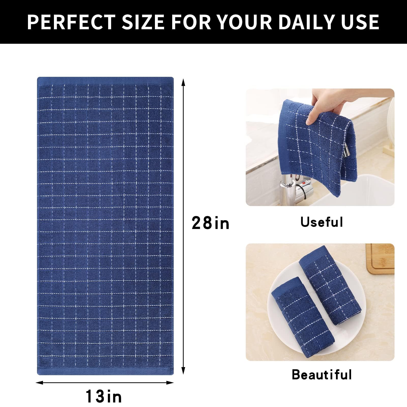 100% Cotton Terry Kitchen Towels (12 Count)