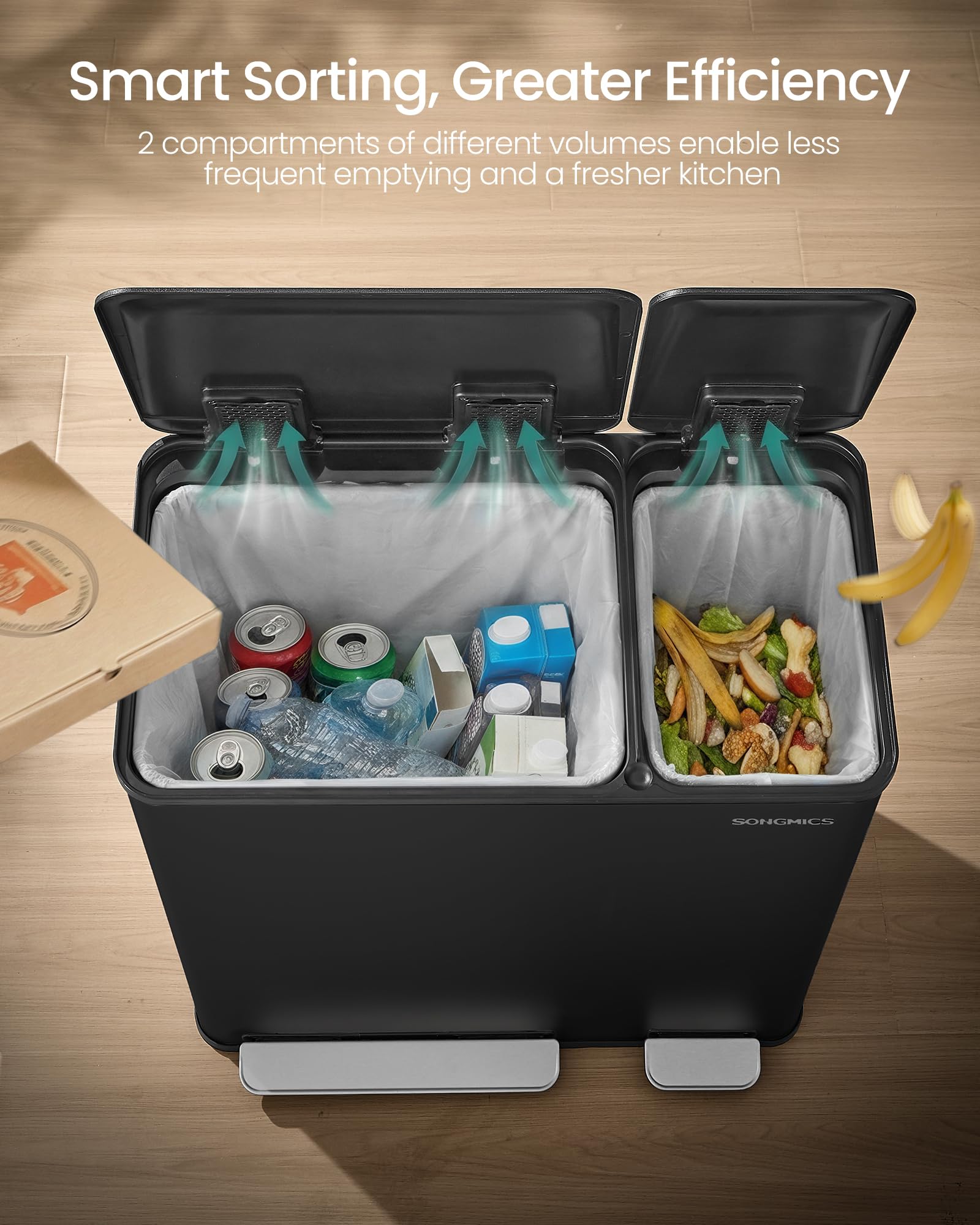 Kitchen Dual Trash Can