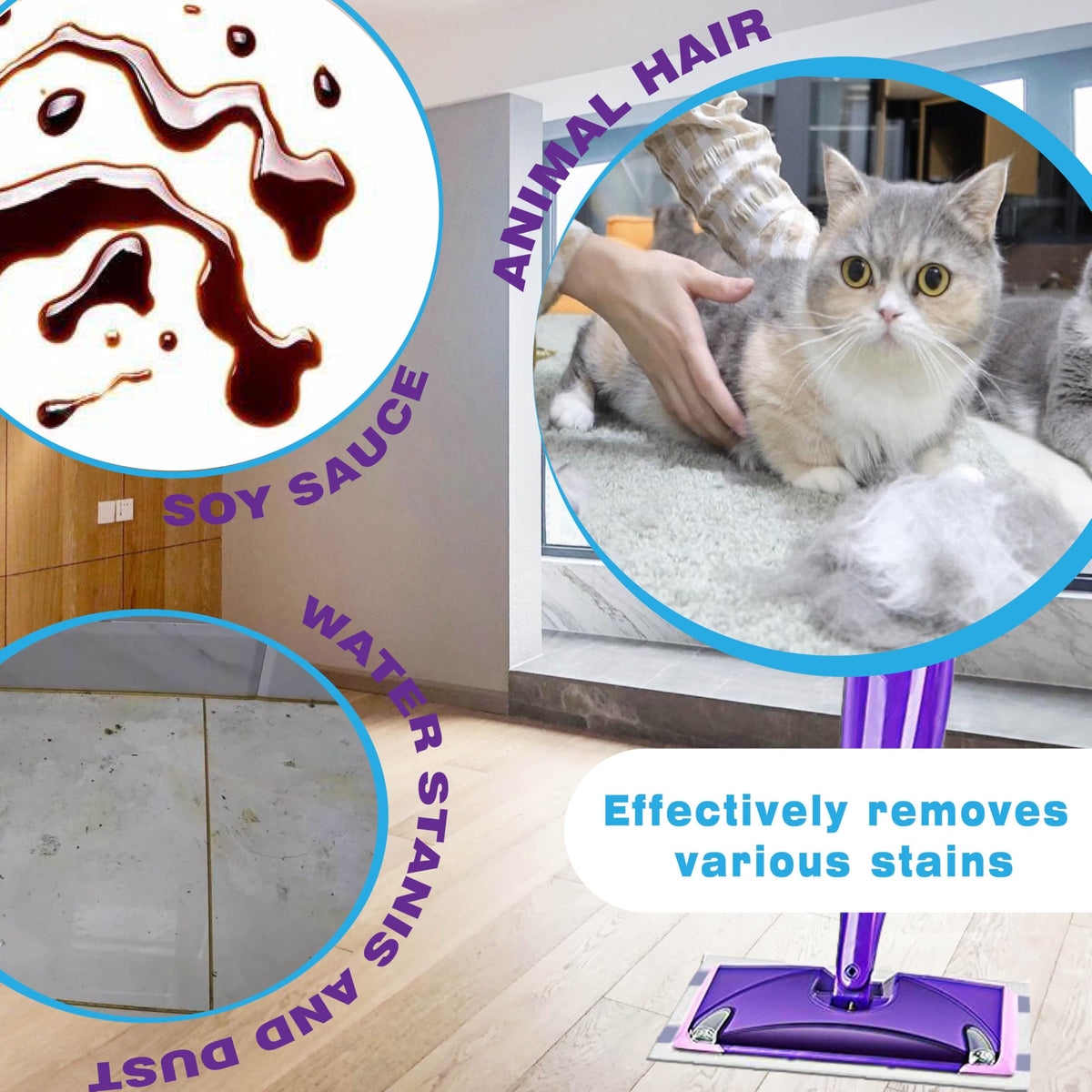 64p Disposable Refill Pack Compatible for Swiffer Wet Jet Spray Mops (64 Count)