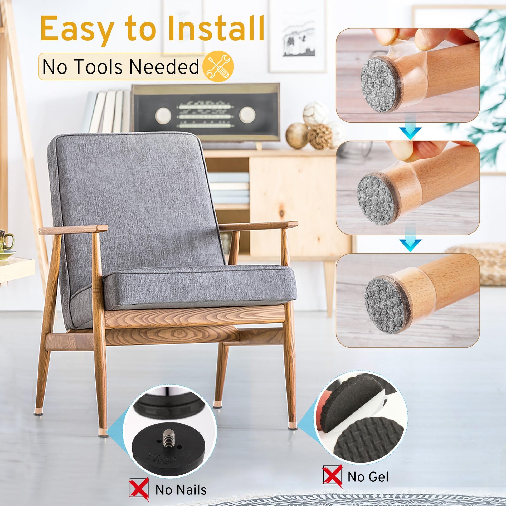 24PCS Extra Small Chair Leg Floor Protectors (24 Count)