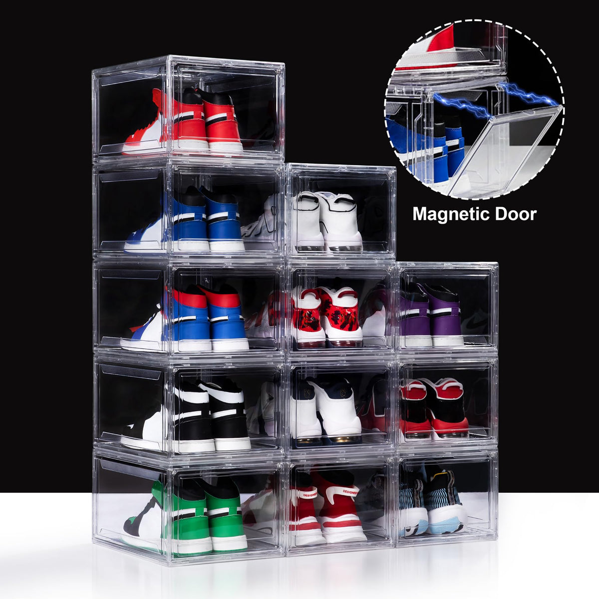 12 Pack Acrylic Shoe Boxes (12 Count)