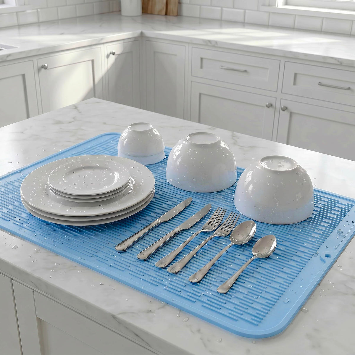 Silicone Dish Drying Mat for Multiple Usage