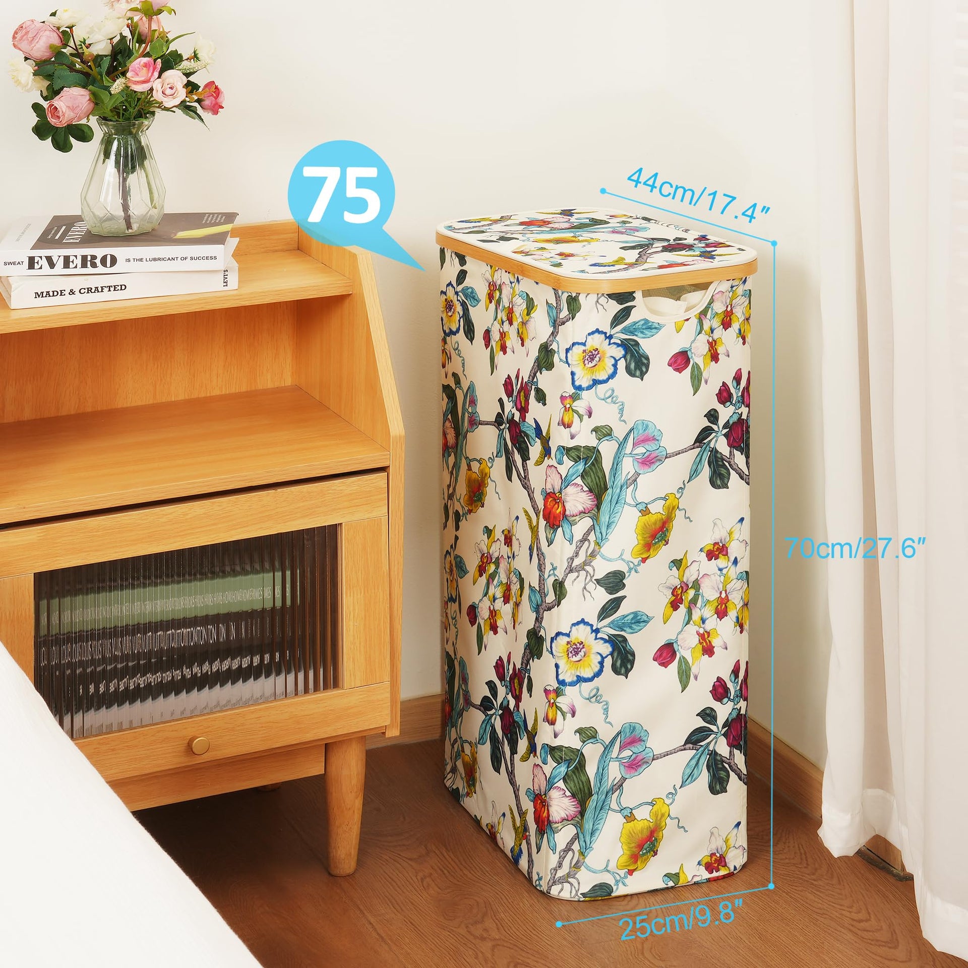 Slim Laundry Basket with Lid