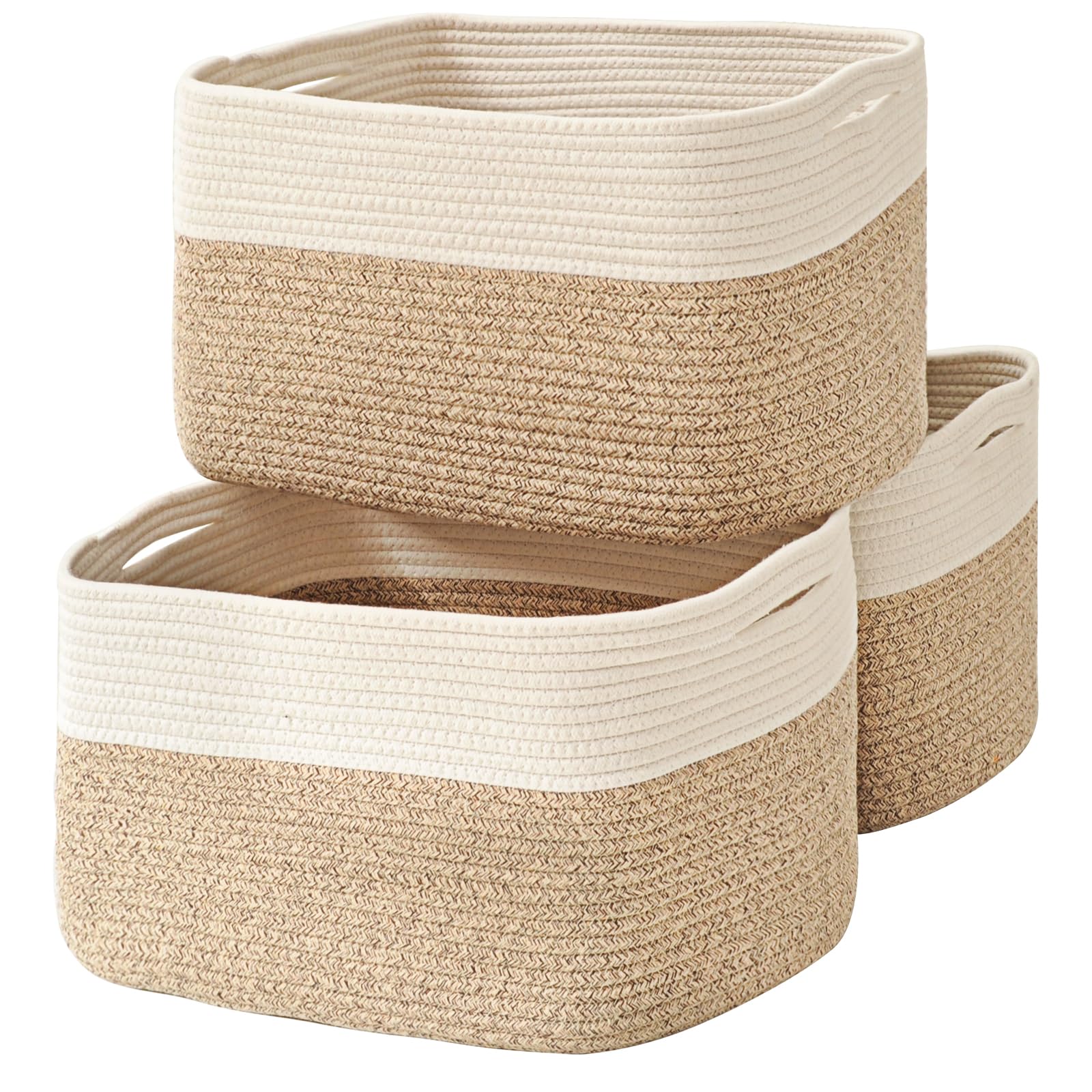 Large Storage Baskets for Organizing Shelves (3 Count)