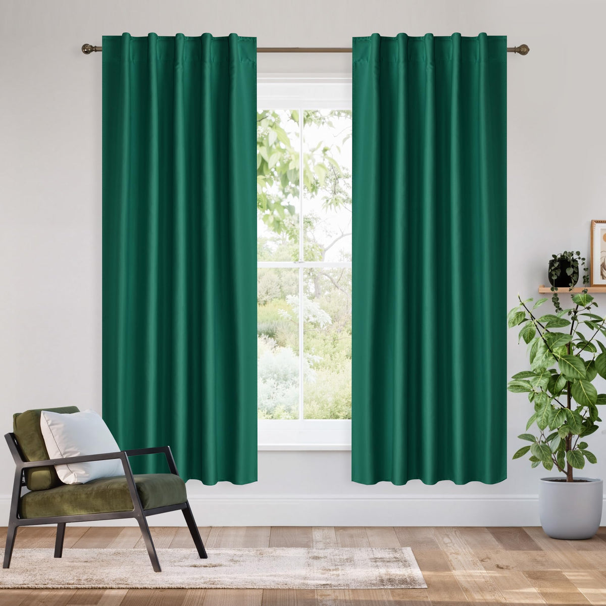 Bedroom Blackout Curtains 72 inches Long (2 Count)