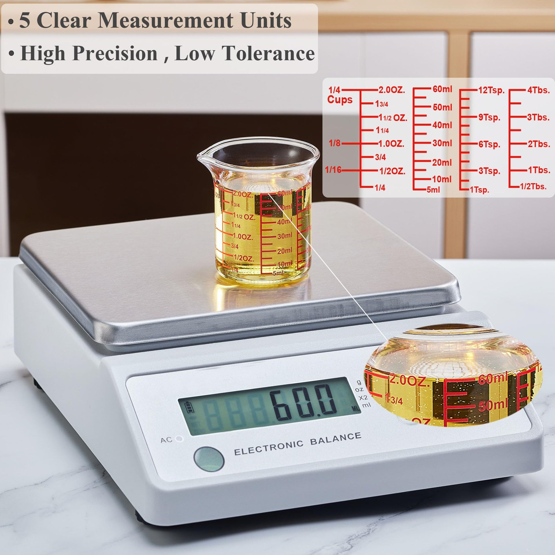 2 oz Glass Measuring Cups with V (2 Count)
