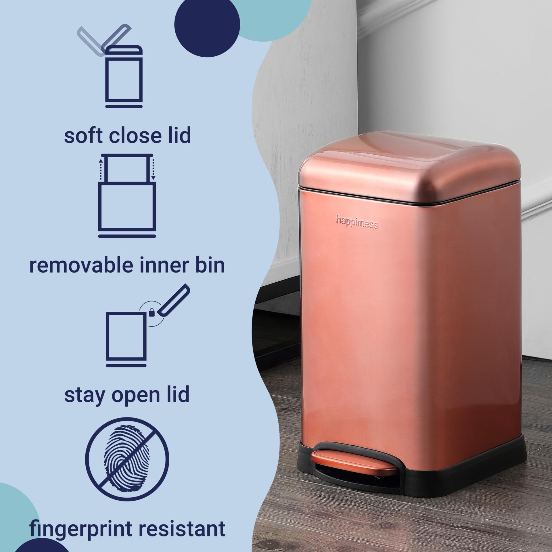 Betty Retro Mini 3.2 Gal Step Trash Can