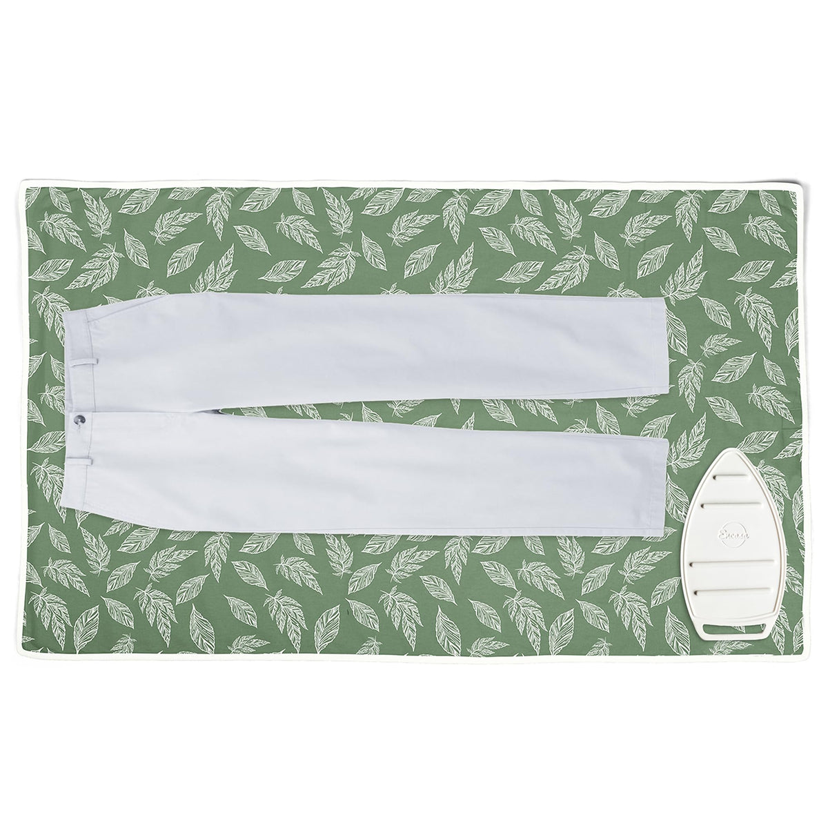 Ironing Mat Heat Resistant Pad 48"x28" Big Leaves Green