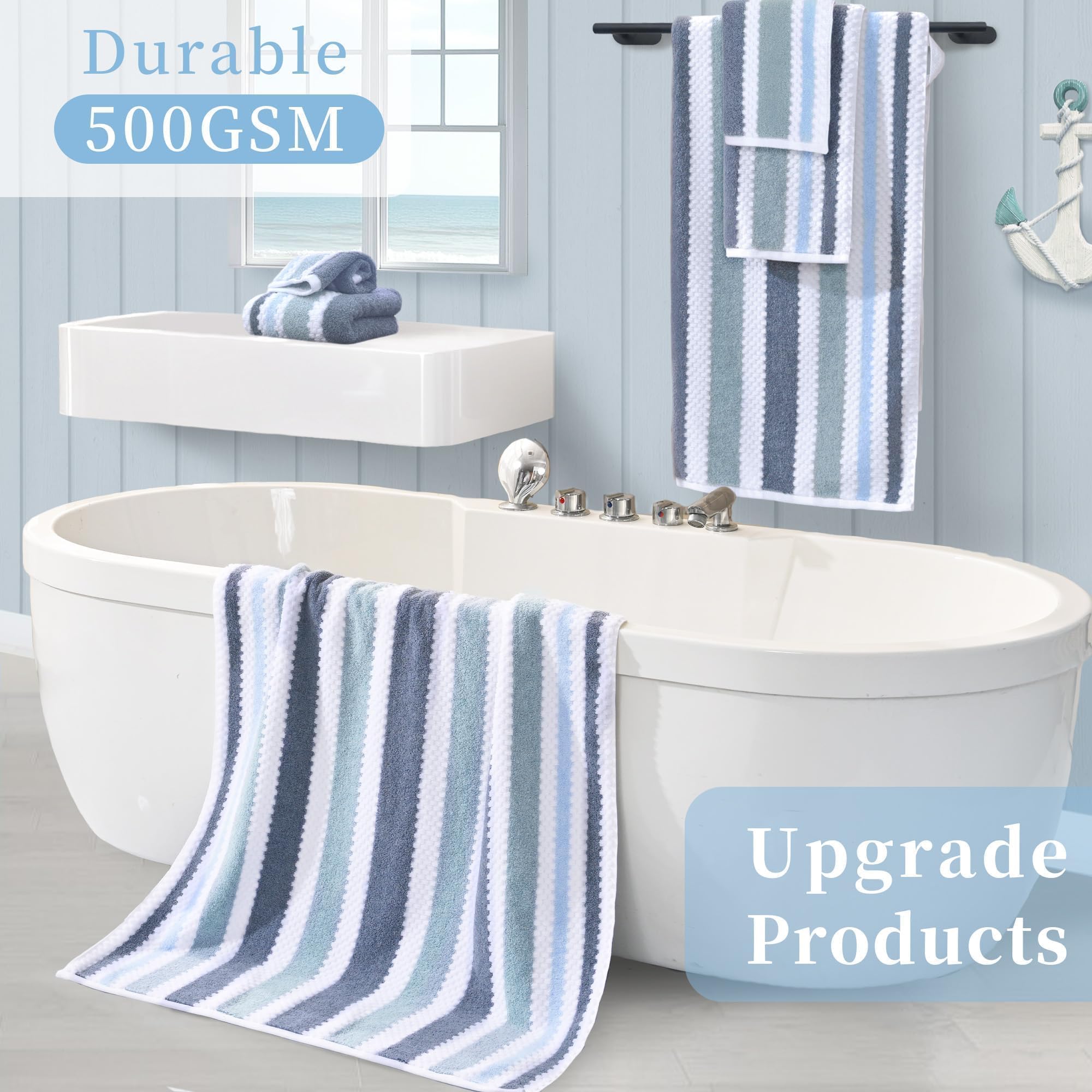 Stripe 6PC Towel Set (6 Count)