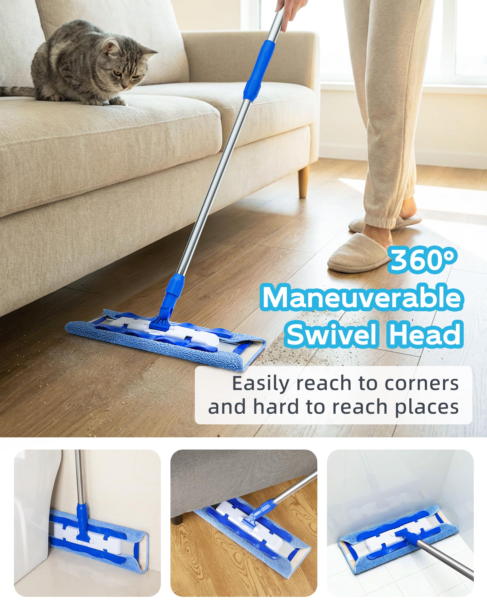 Professional Microfiber Mop for Hardwood