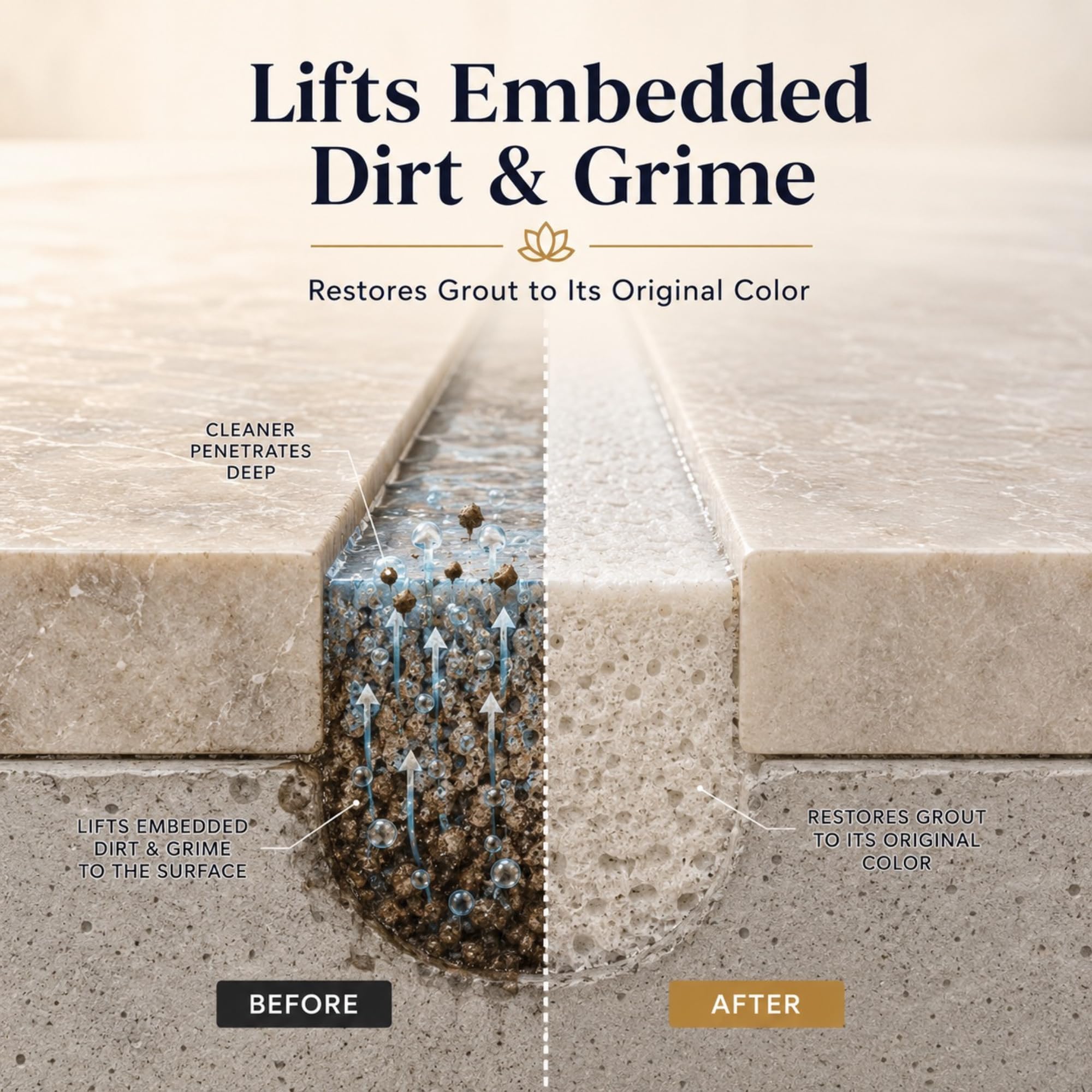 Natural Stone Grout Cleaner for tile floors (32 Fl Oz)