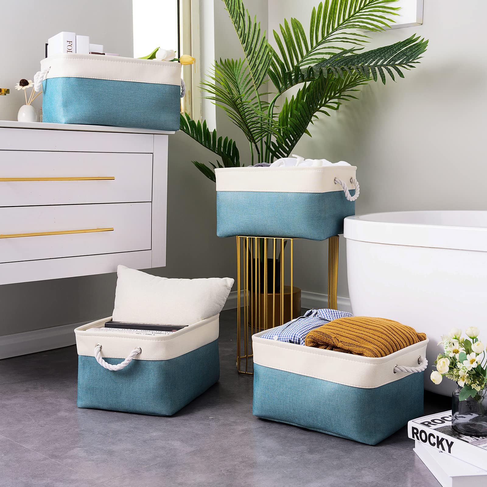Fabric Storage Bin with Handles