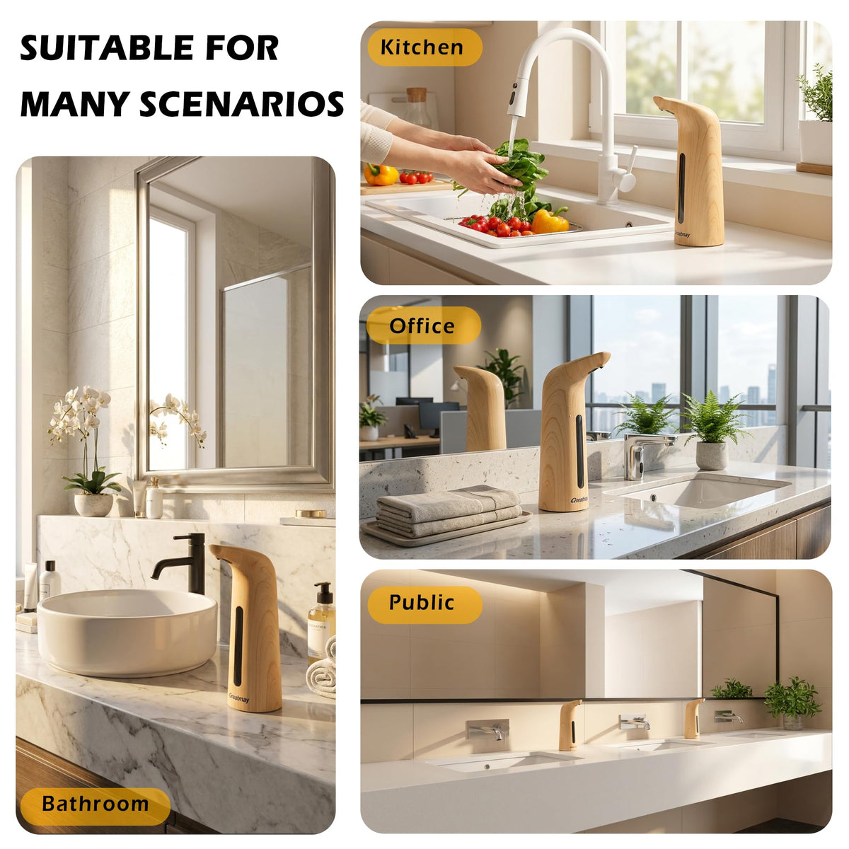 Touchless Automatic Soap Dispenser 2 Pack