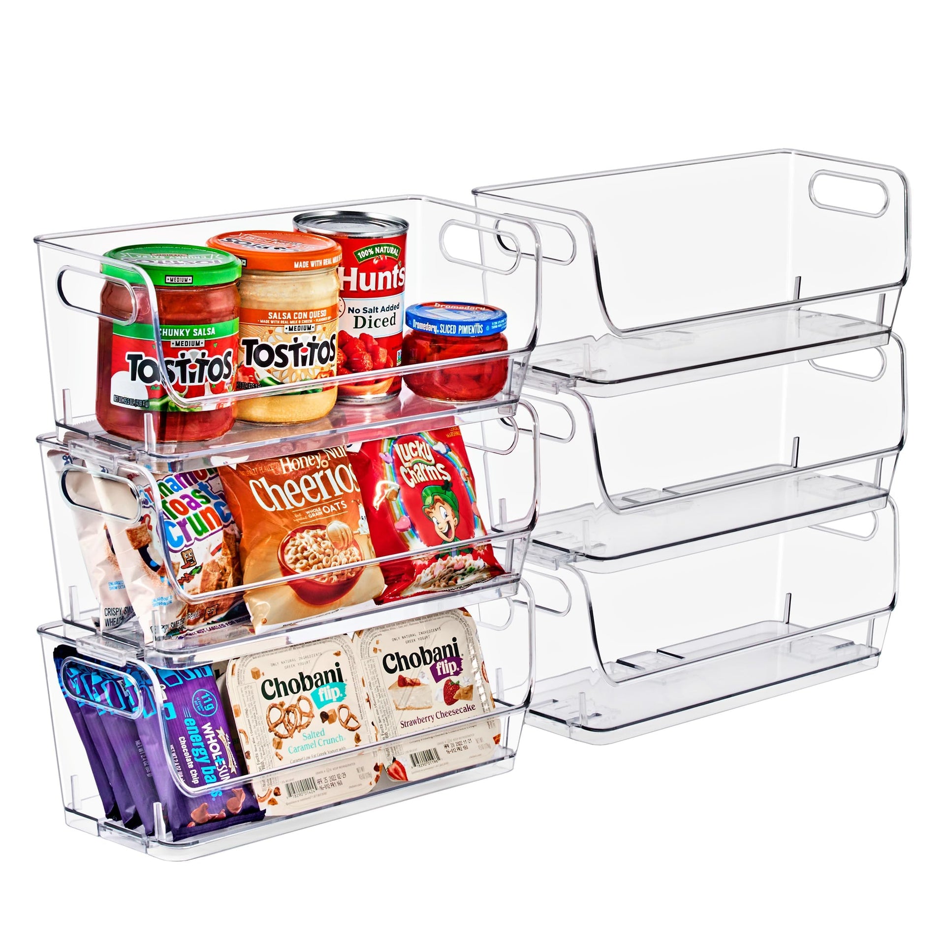 Stackable Storage Bins Open Front (6 Count)