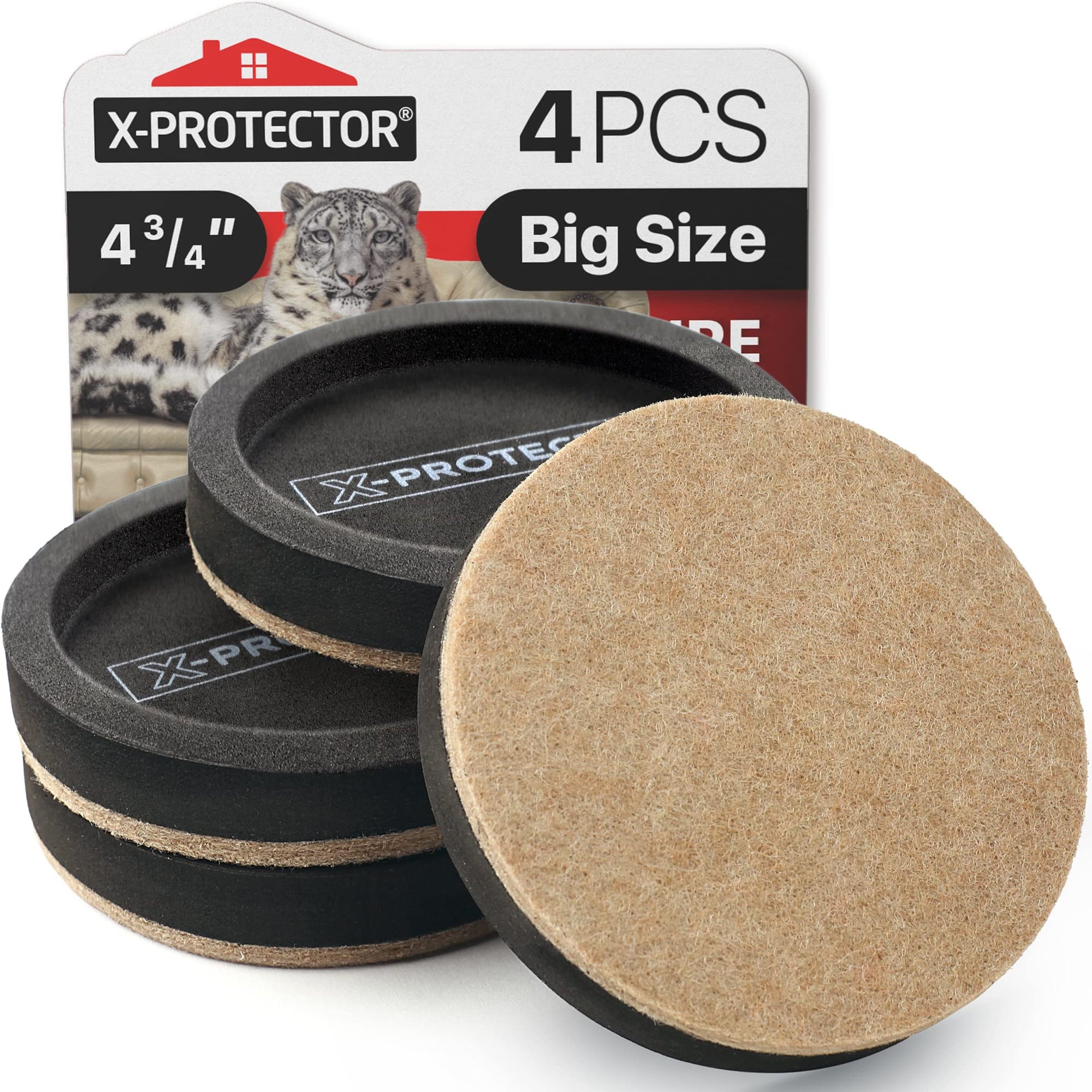 Felt Furniture Sliders for Hardwood Floors X (4 Count)