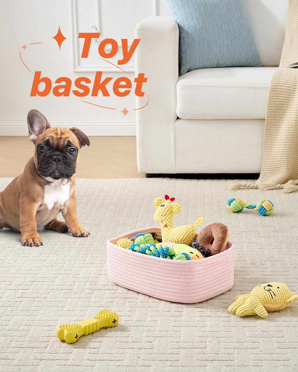 Small Woven Storage Basket for Organizing (3 Count)