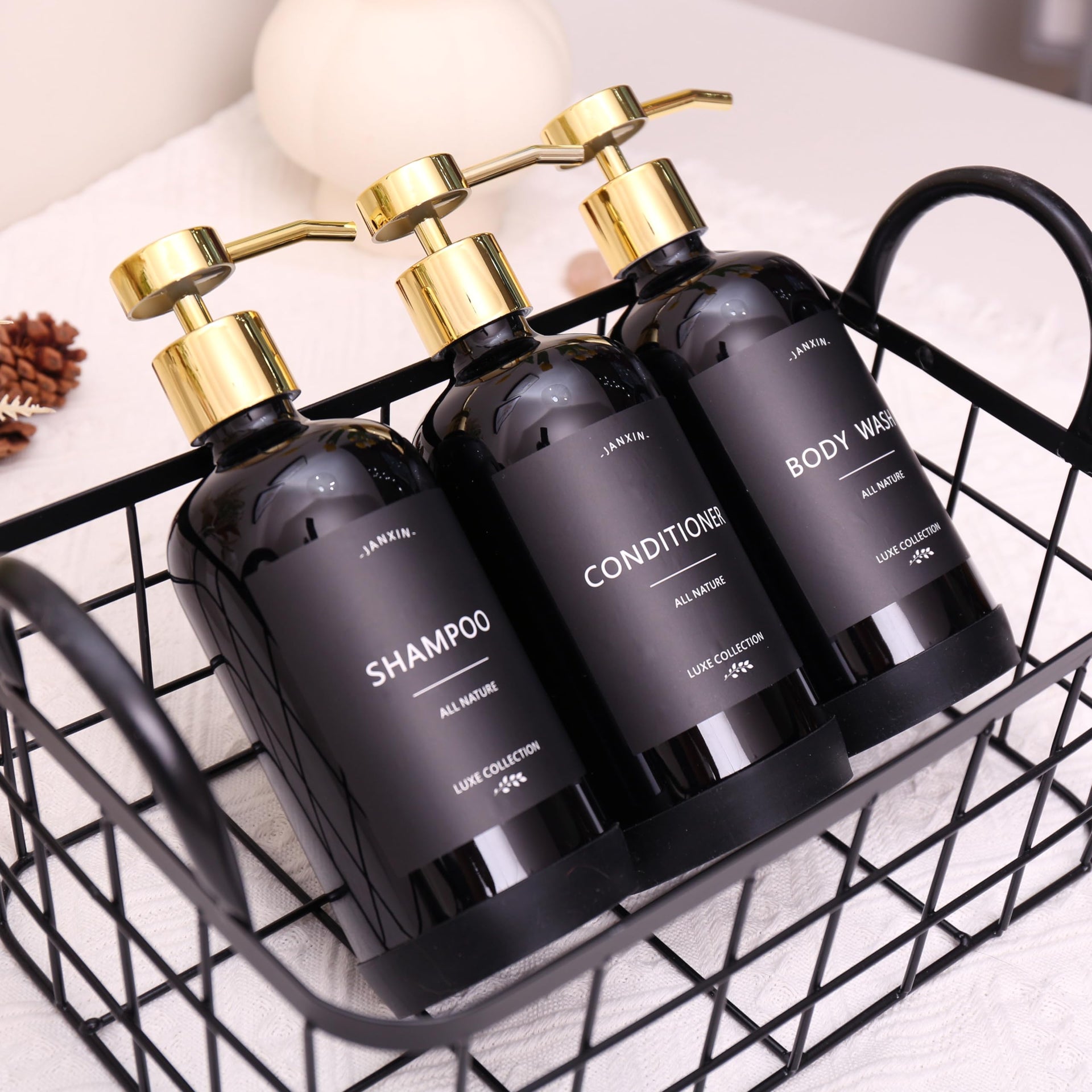 Shampoo and Conditioner Dispenser Set of 3 (3 Count)