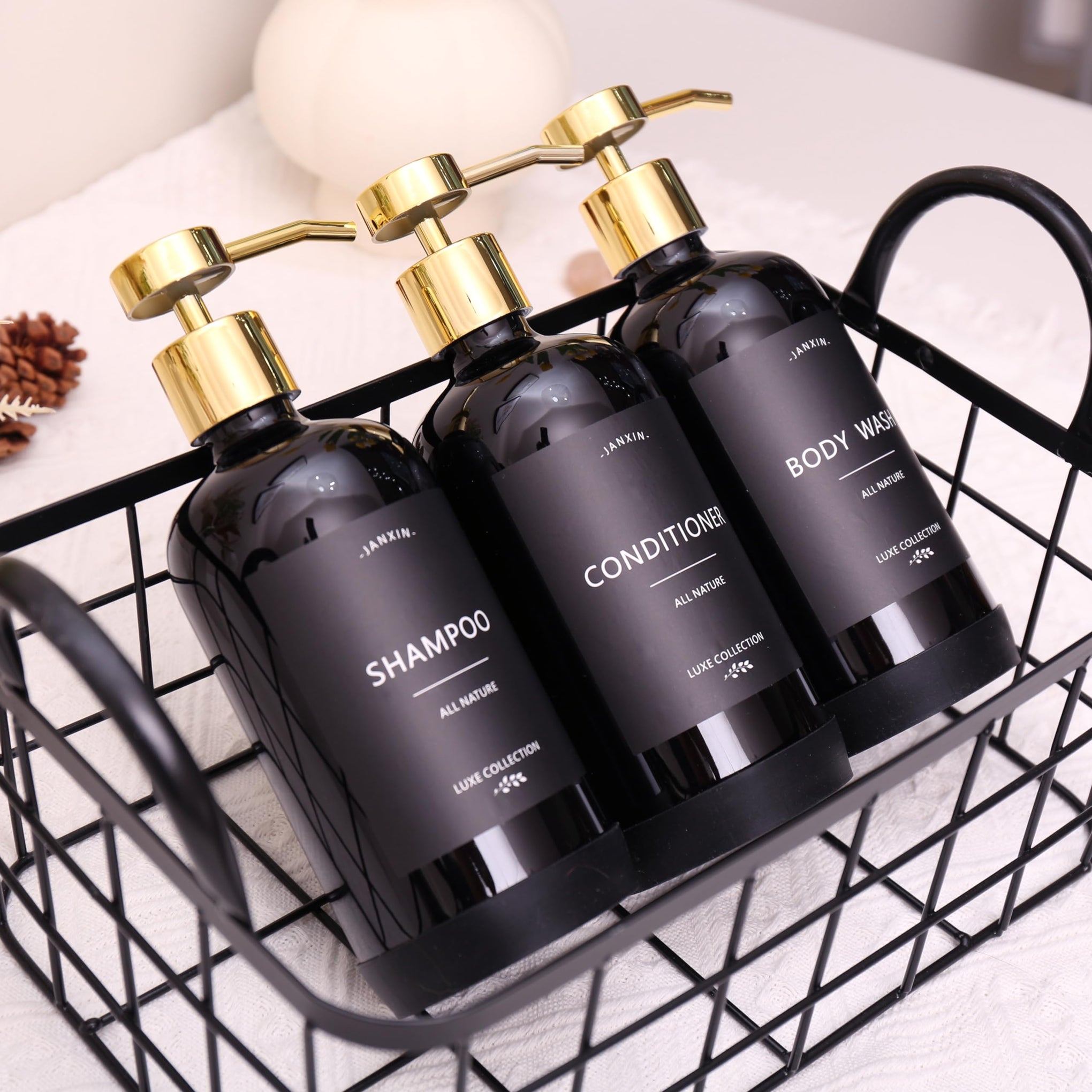 Shampoo and Conditioner Dispenser Set of 3 (3 Count)