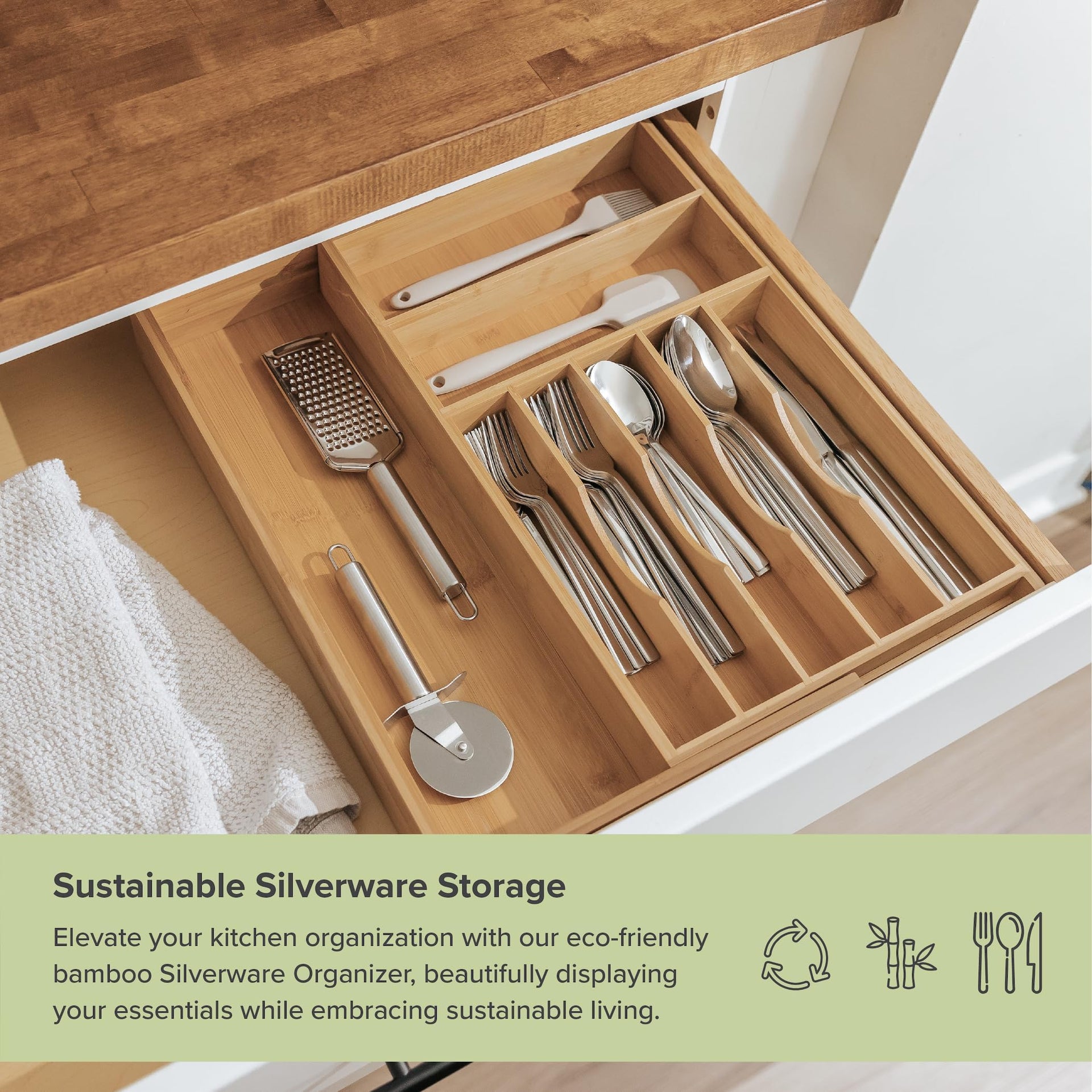 Silverware & Utensil Drawer Organizer