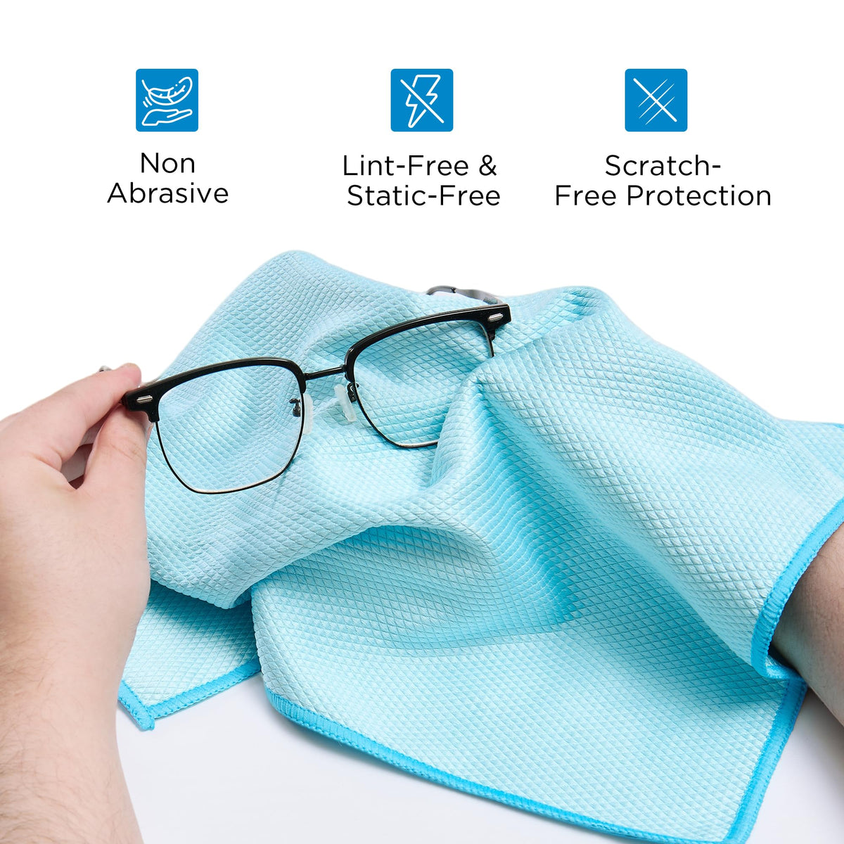 Microfiber Cleaning Cloth for Glass Window and Car Screen (6 Count)