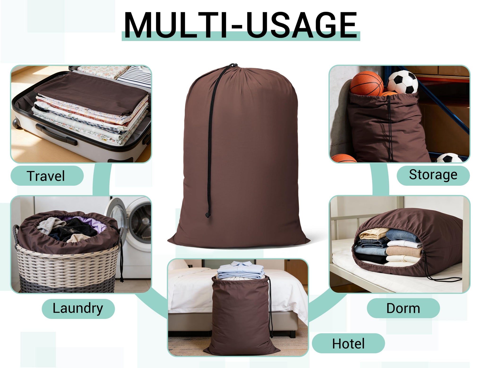 Bulk Travel Laundry Bag (24 Count)