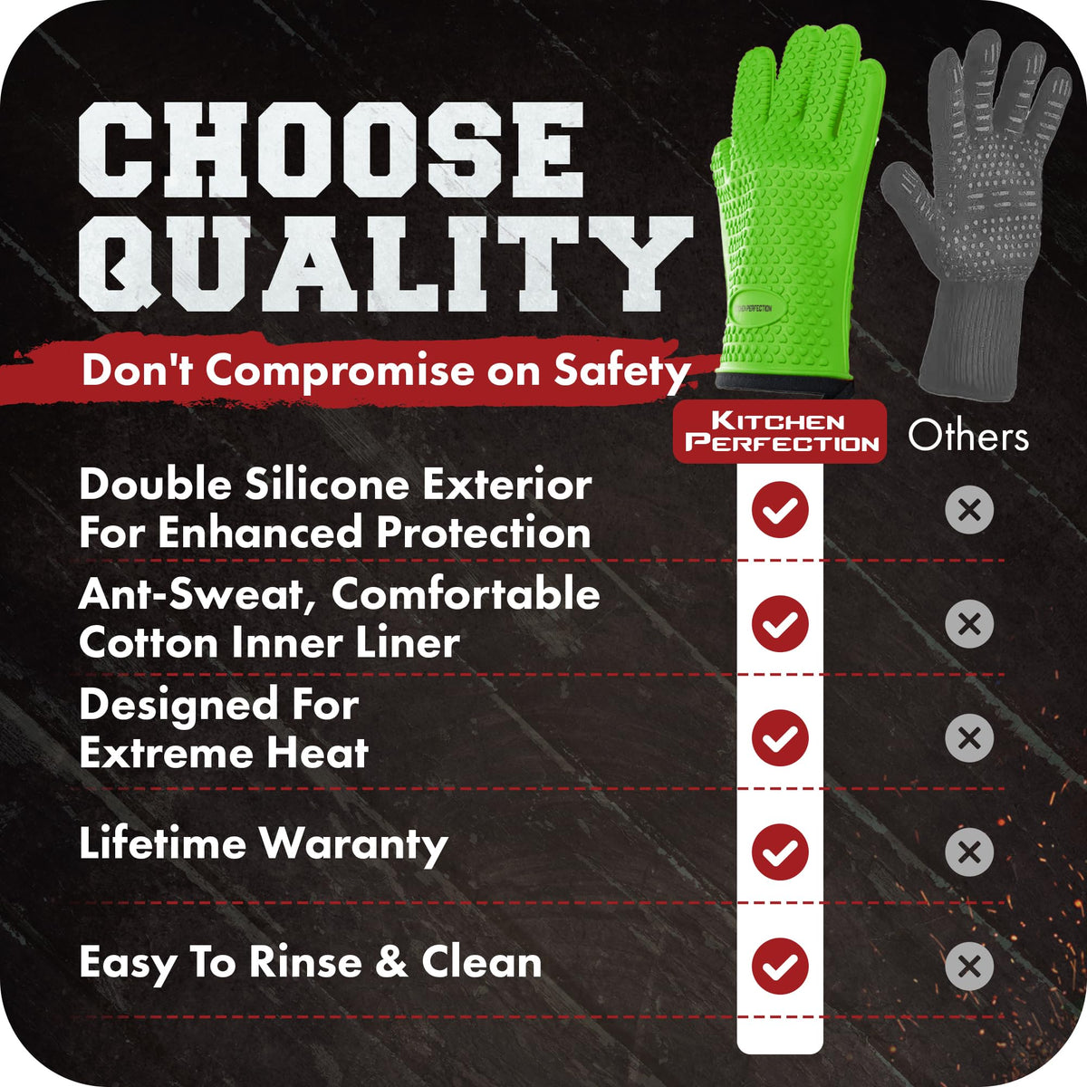S Silicone Griddle Gloves (2 Count)