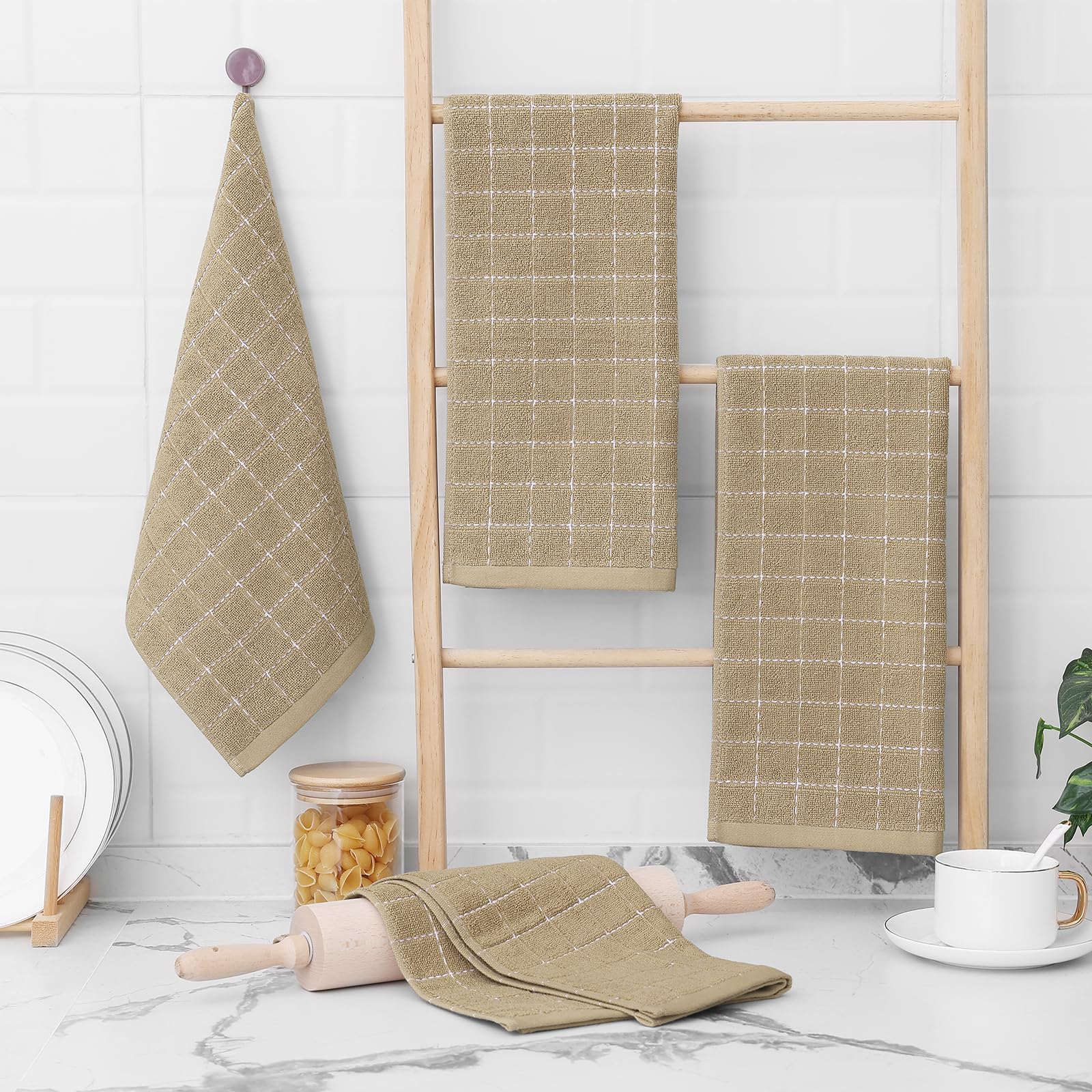 100% Cotton Terry Kitchen Towels (6 Count)
