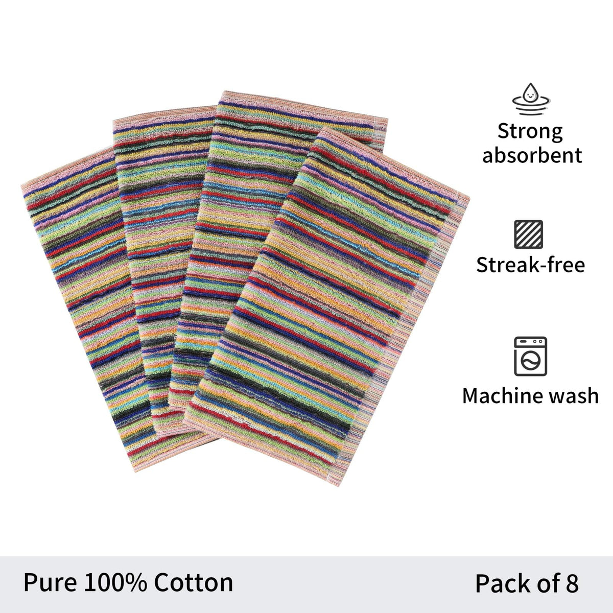 Kitchen Dishcloths for Washing Dishes (8 Count)