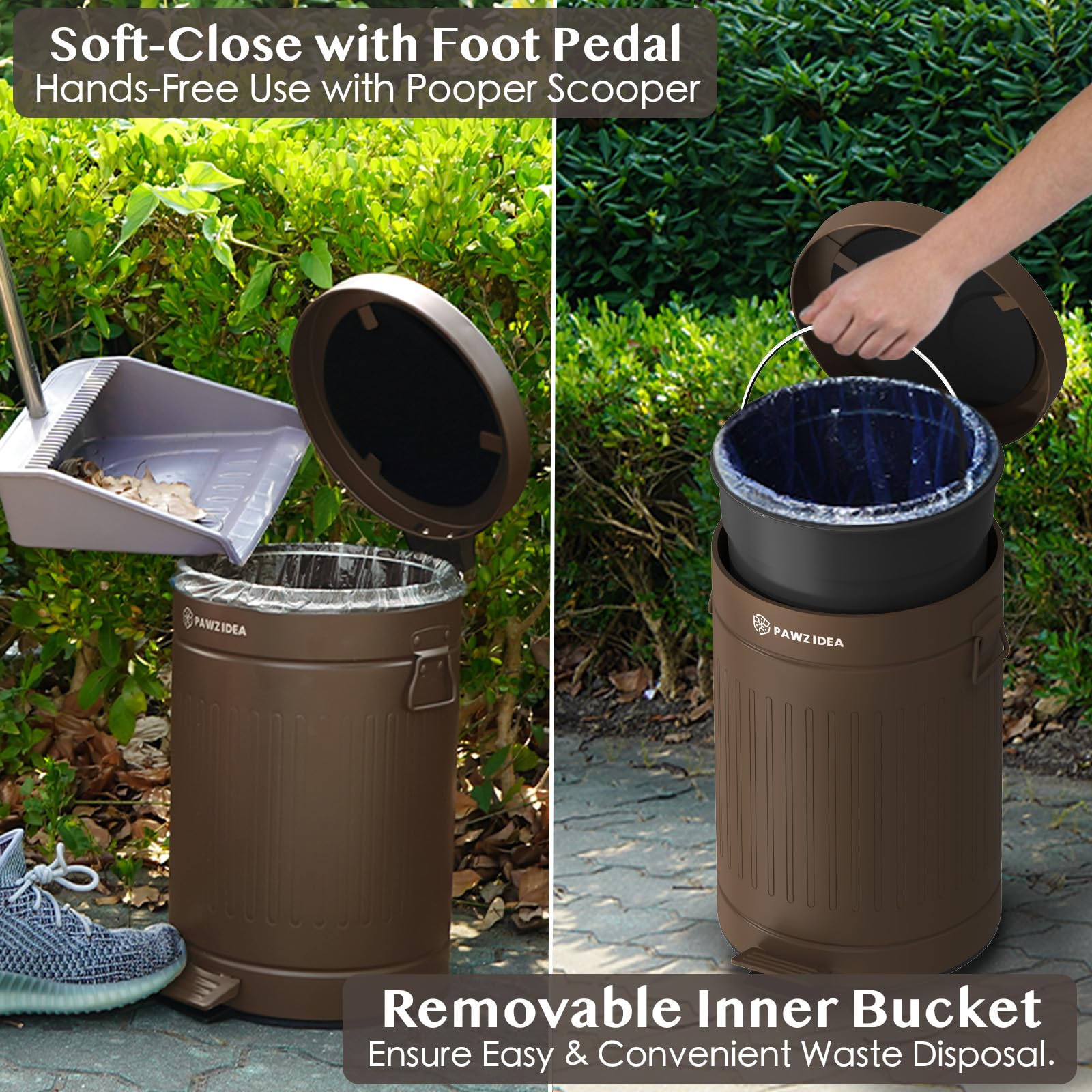Dog Poop Trash Can Outside Odor Control