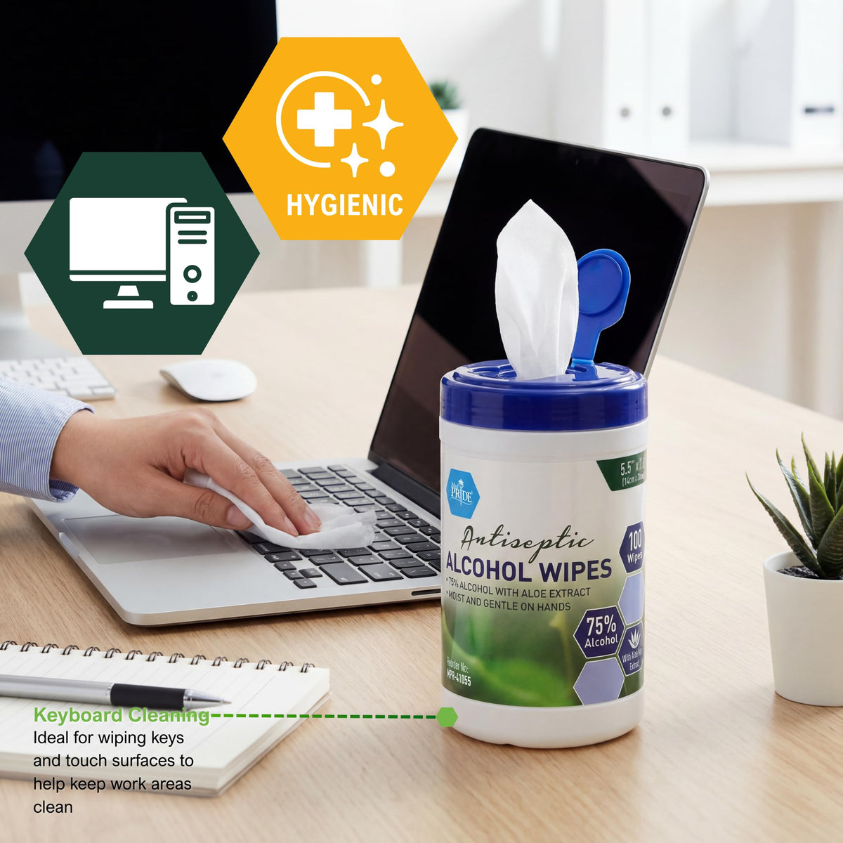 Alcohol Based Disinfectant Wipes with Aloe Vera