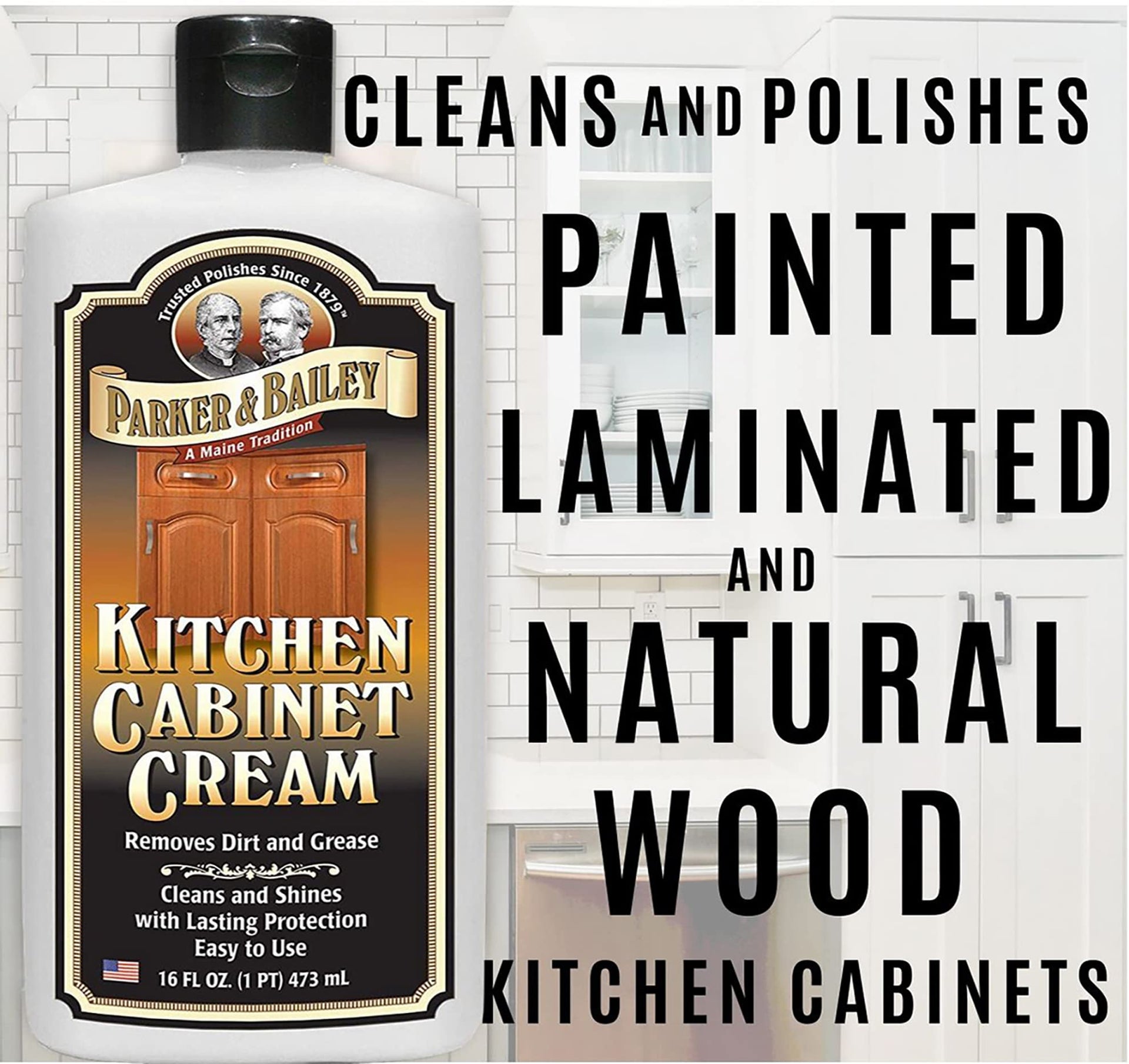 Parker and Bailey Kitchen Cabinet Cream Wood Cleaner Grease Remover 16 oz (32 Fl Oz)