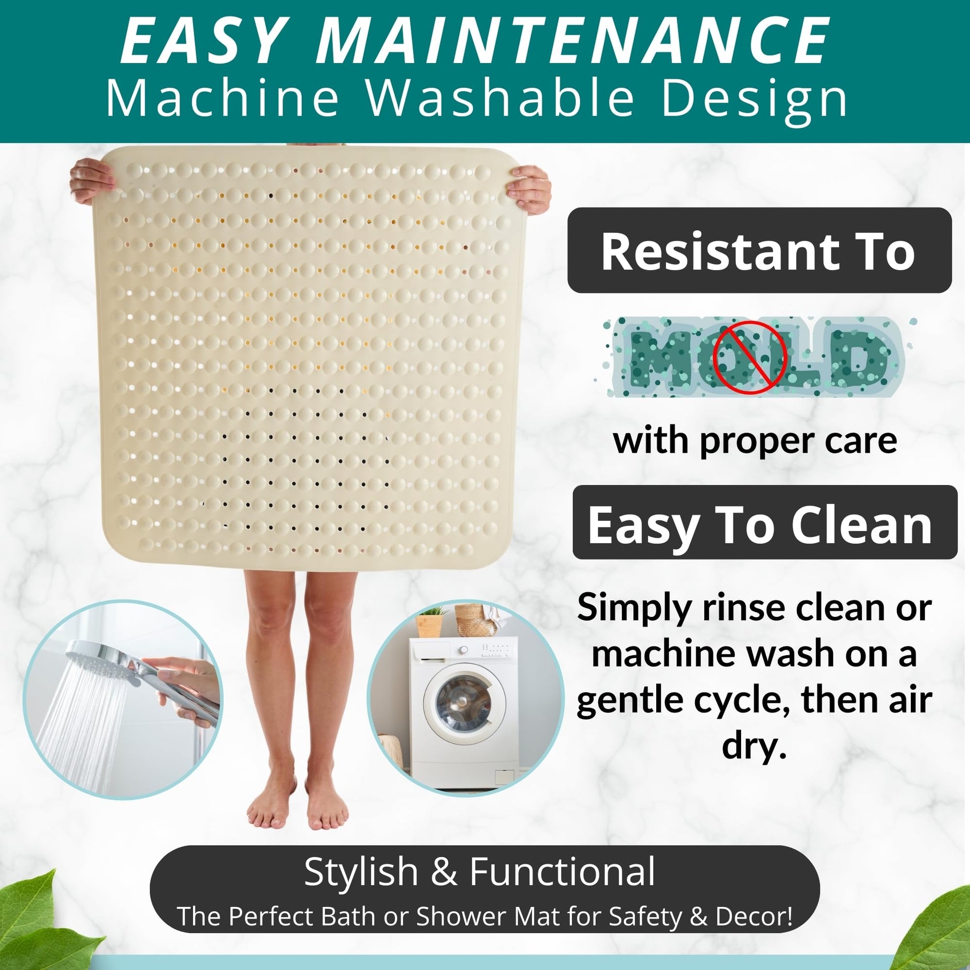 Extra Large Square Non Slip Shower Mat