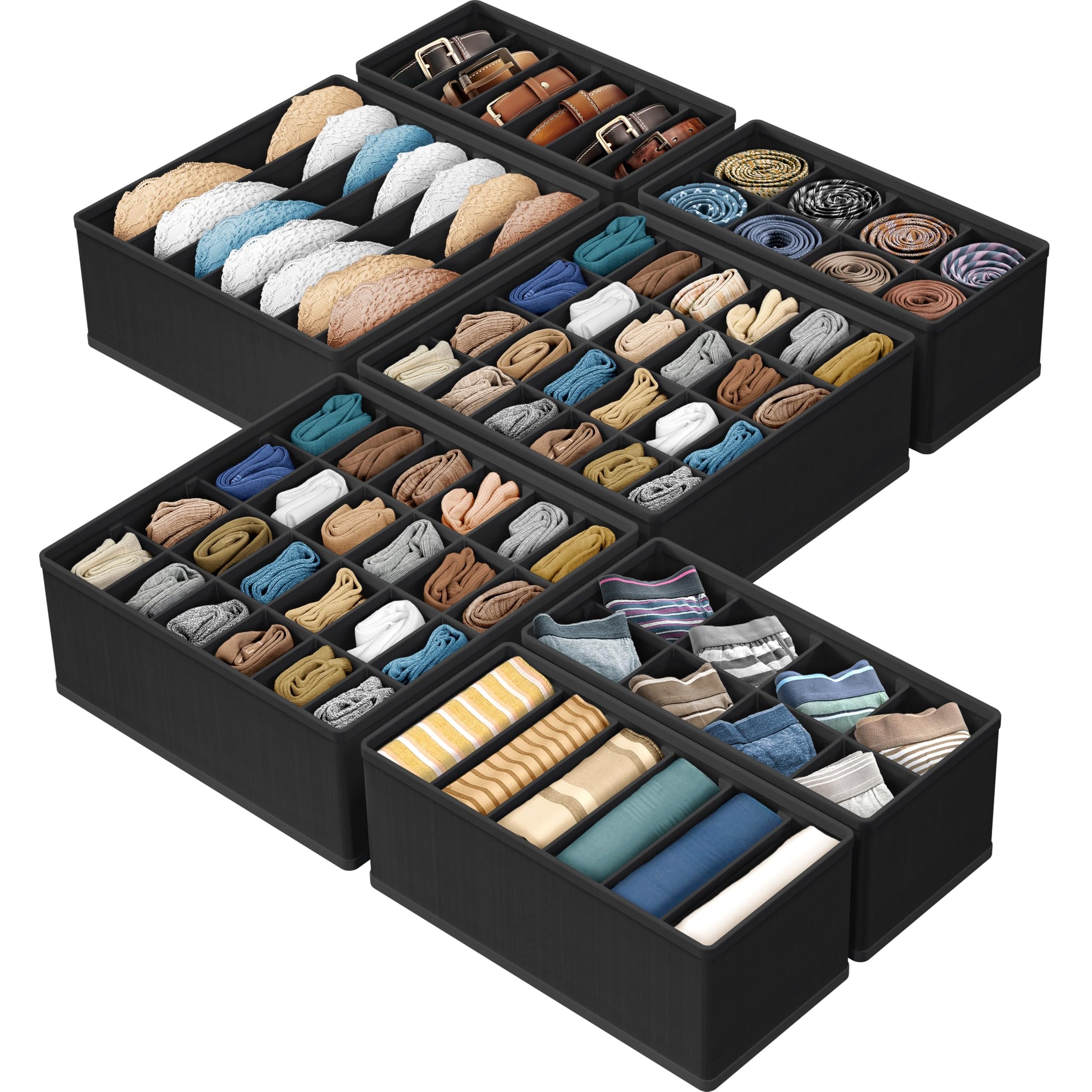 Closet Underwear Organizer Drawer Divider Assorted 7 pcs (7 Count)
