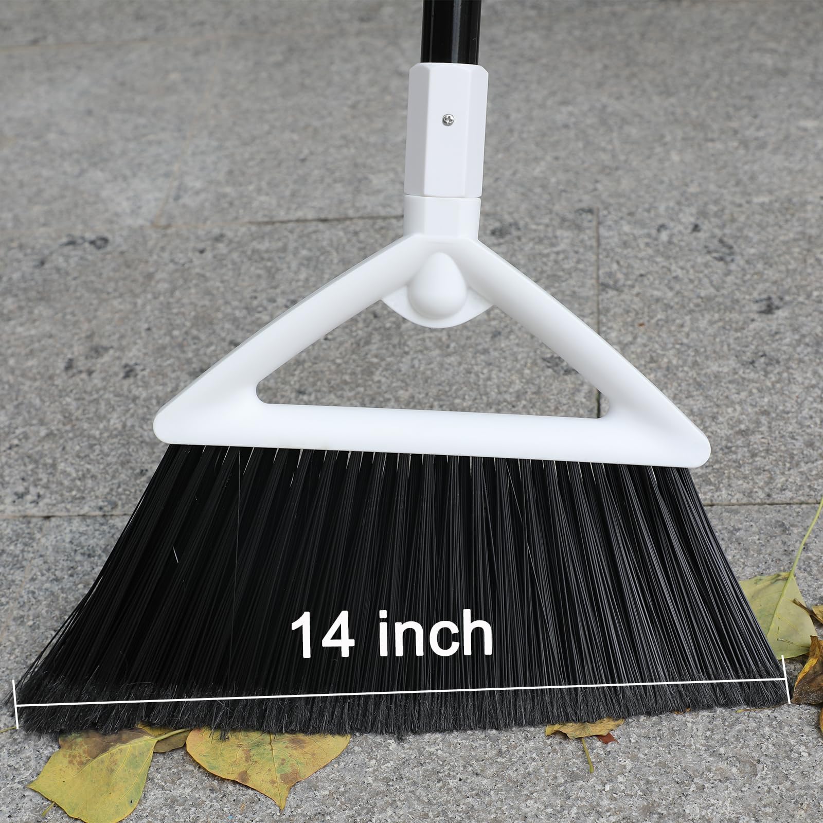Heavy Duty White Angle Broom with Long Handle (3 Count)