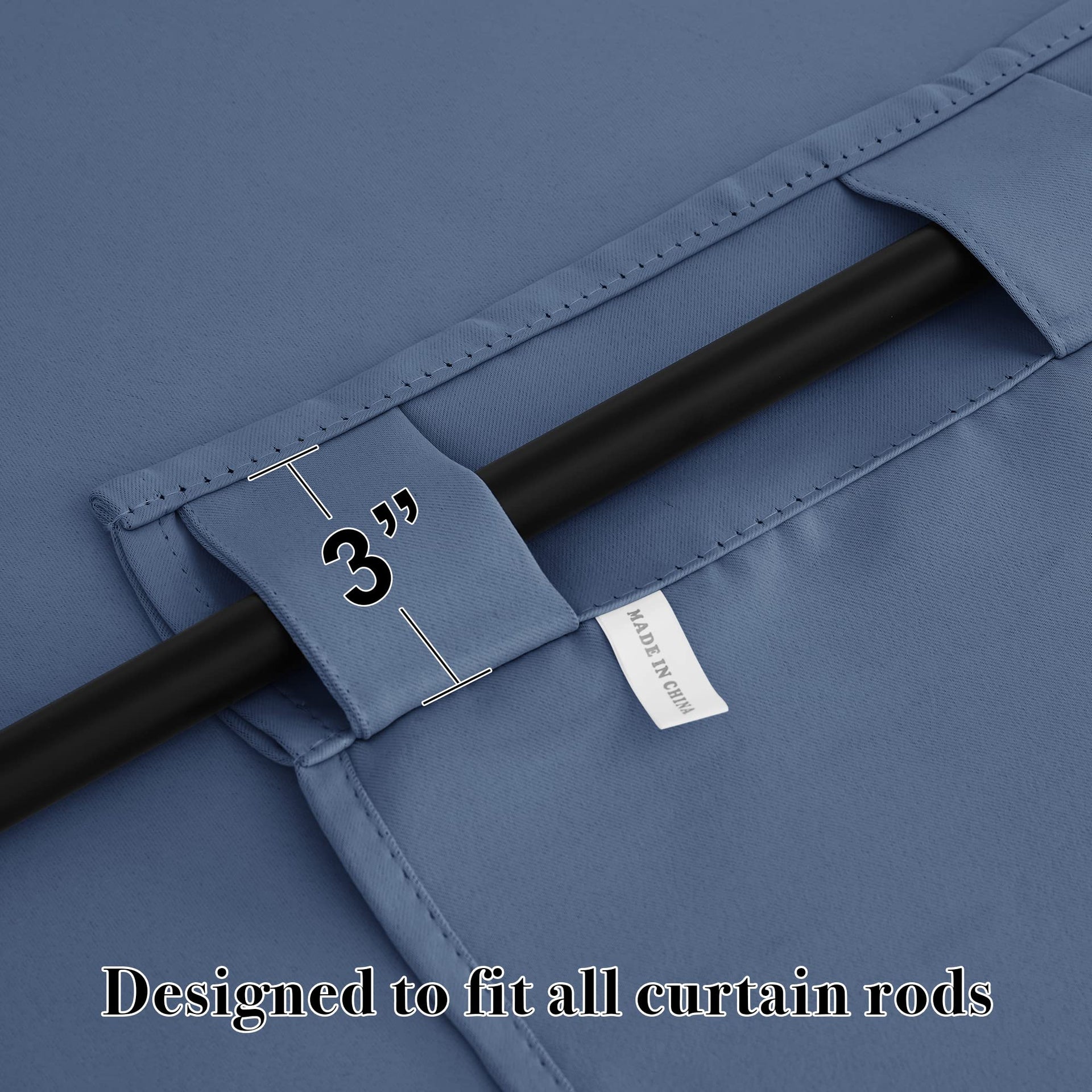 Blackout Curtains 63 inches Long for Bedroom (2 Count)