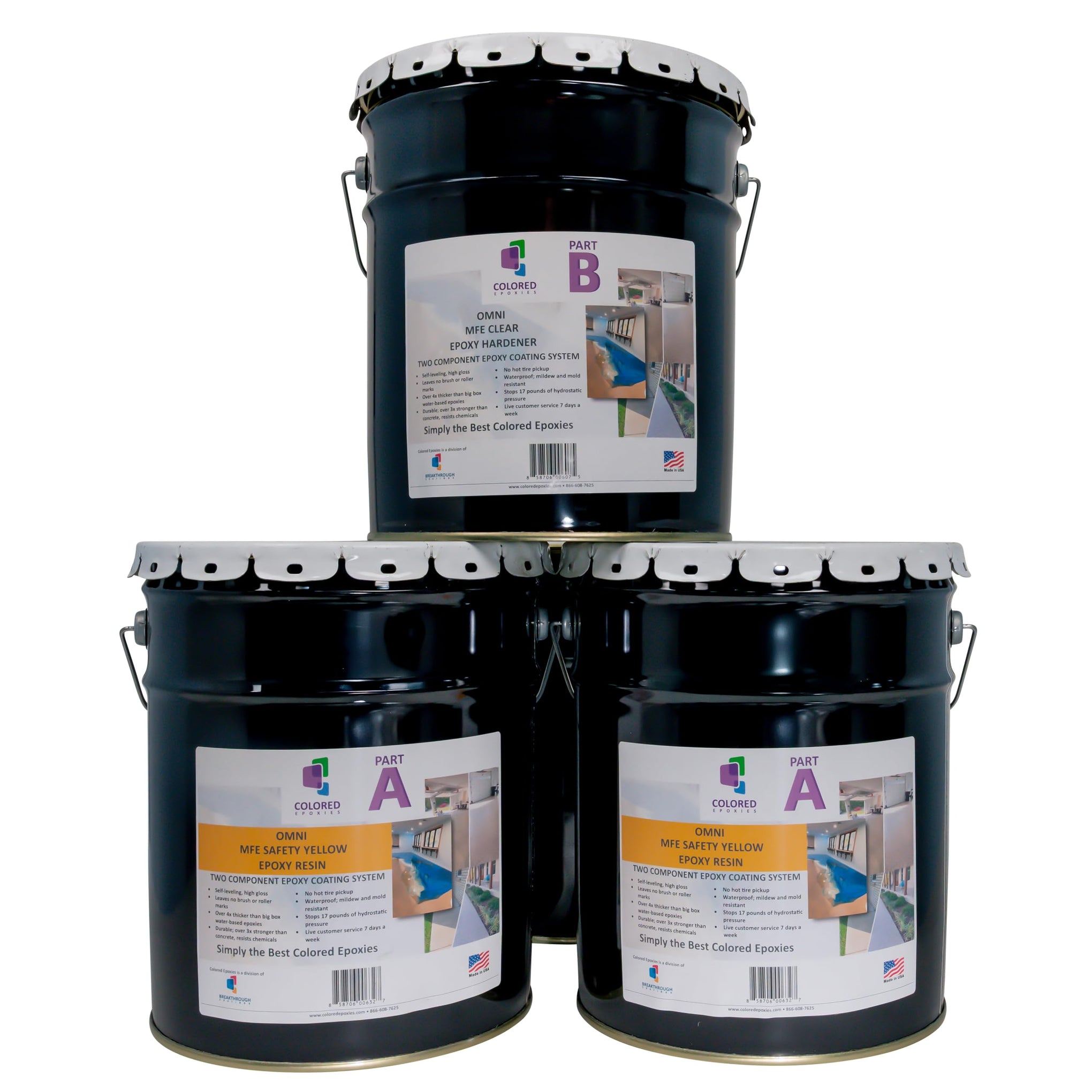 Safety Yellow Epoxy Resin Coating Made with Beautiful and Vibrant Pigments (1920 Fl Oz)