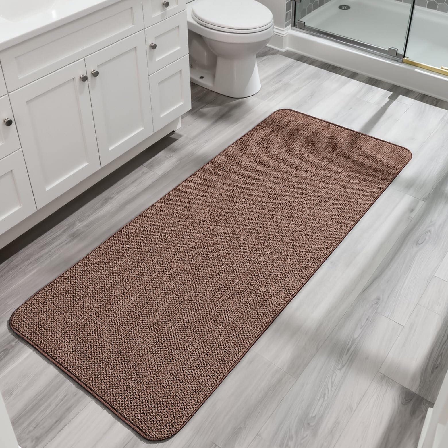 Bath Mat Ultra Thin Bathroom Runner Rugs (18 Sq Ft)