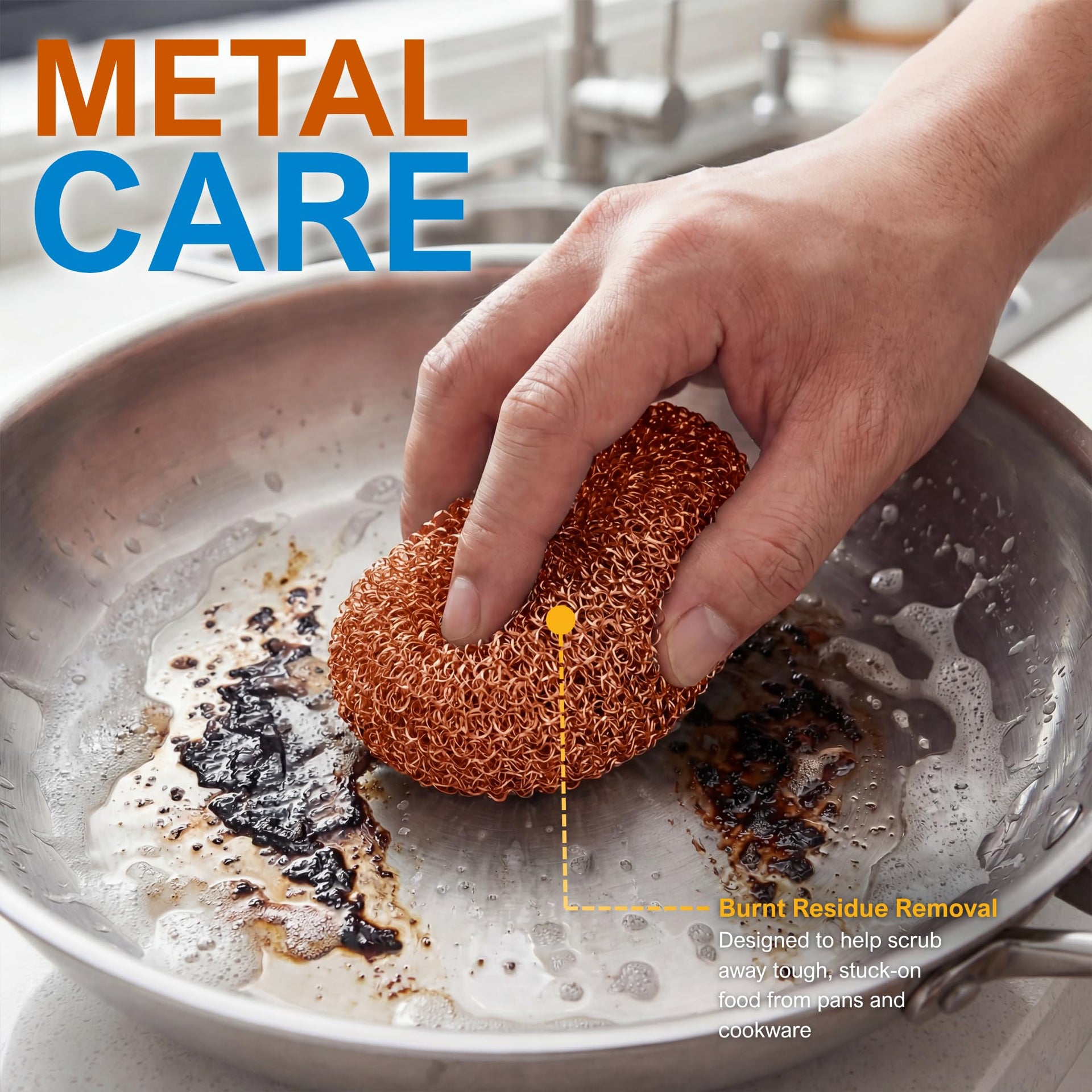 Heavy Duty Copper Scrubbers for Pots & Pans