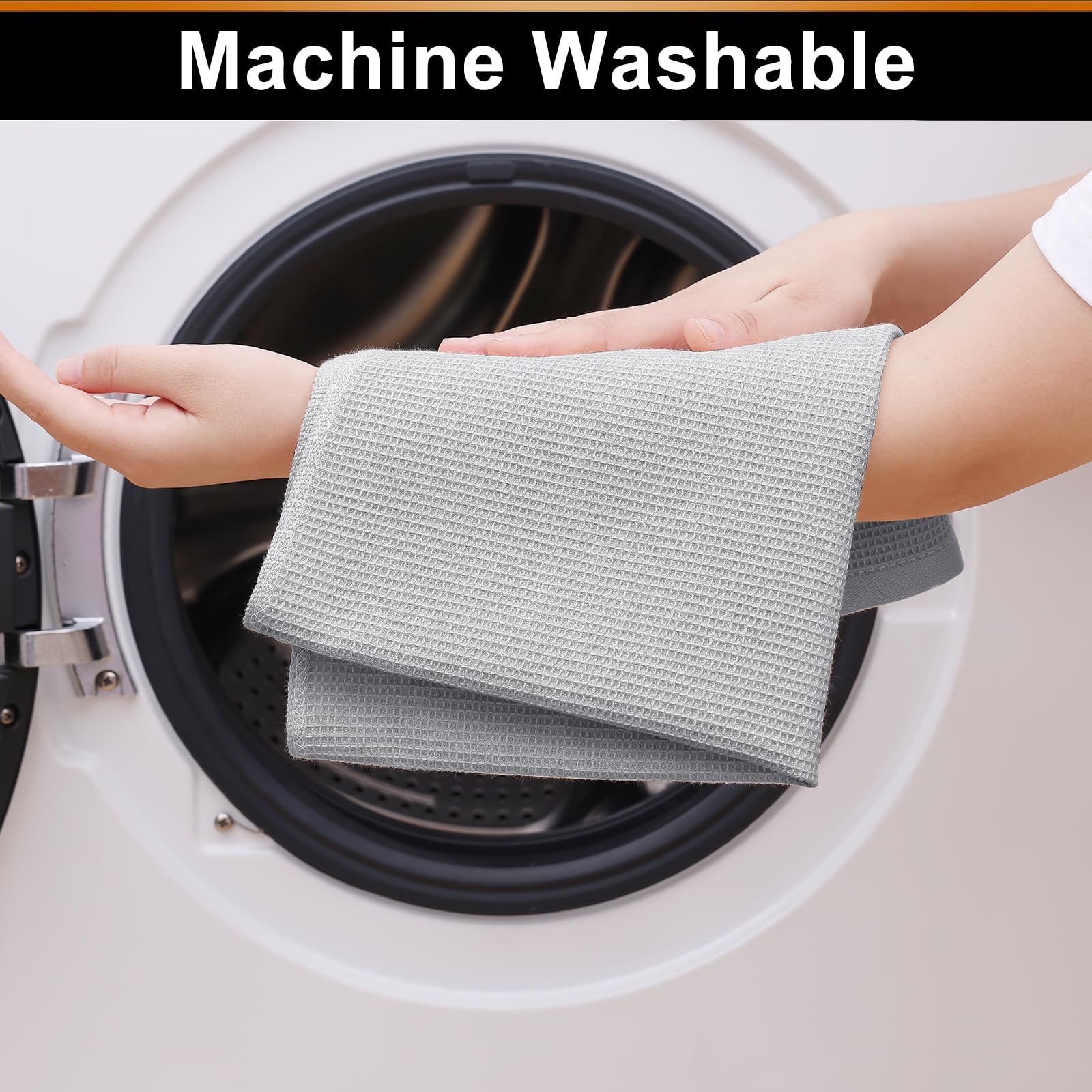 100% Cotton Waffle Weave Kitchen Towels (6 Count)