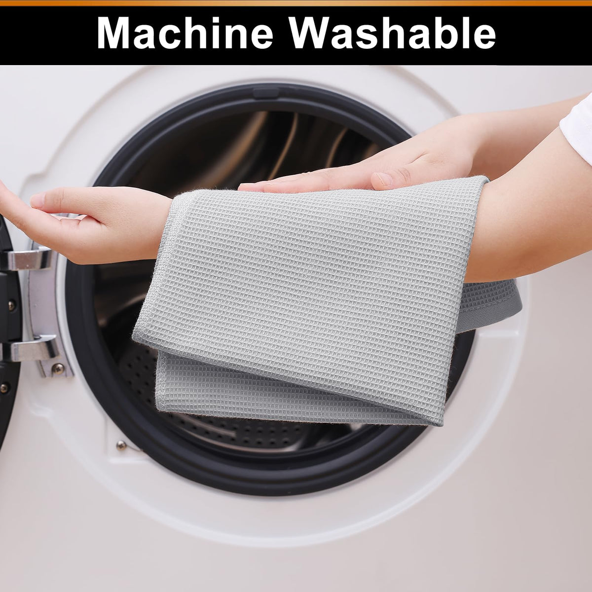 100% Cotton Waffle Weave Kitchen Towels (8 Count)