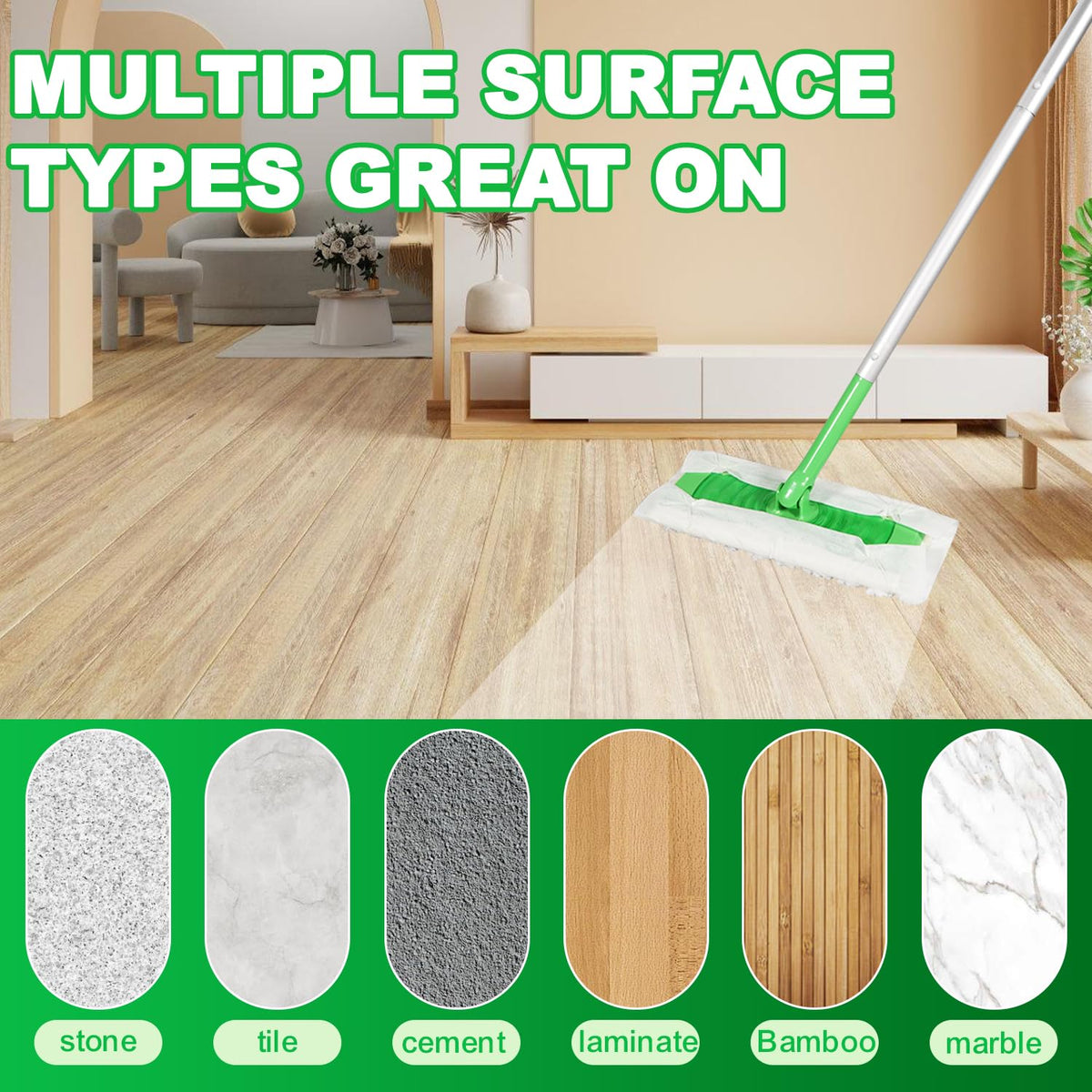 30 Count Heavy Duty Dry Cloths Pads for Swiffer Sweeper Mop