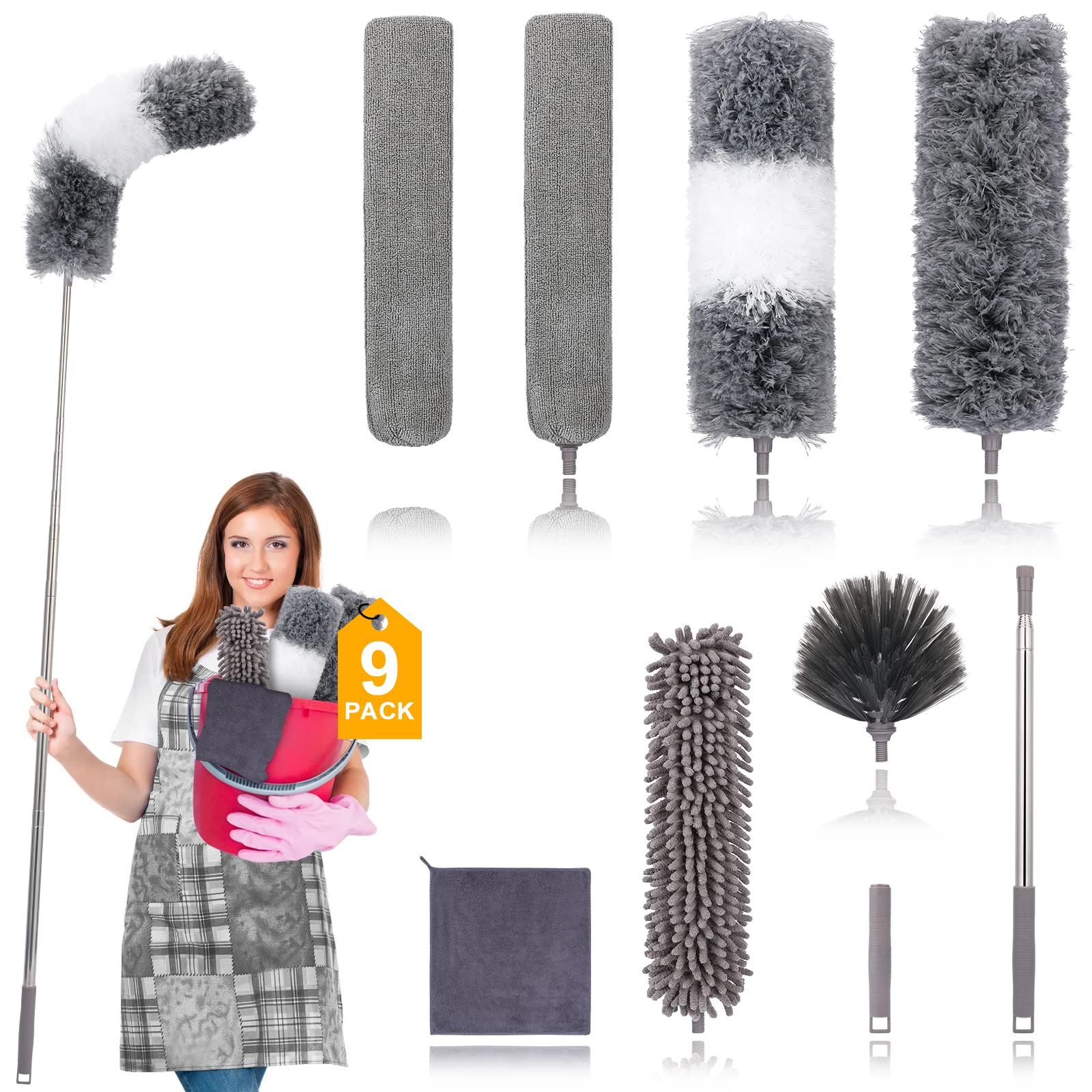 Microfiber Duster for Cleaning Fan (9 Count)
