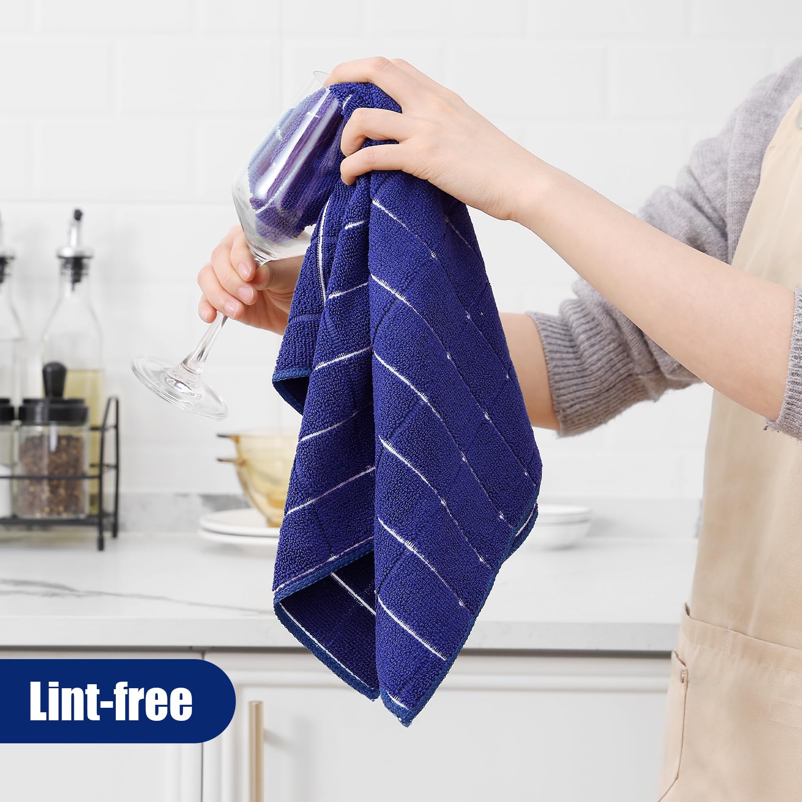 Microfiber Kitchen Towels and Dishcloths Sets (20 Count)