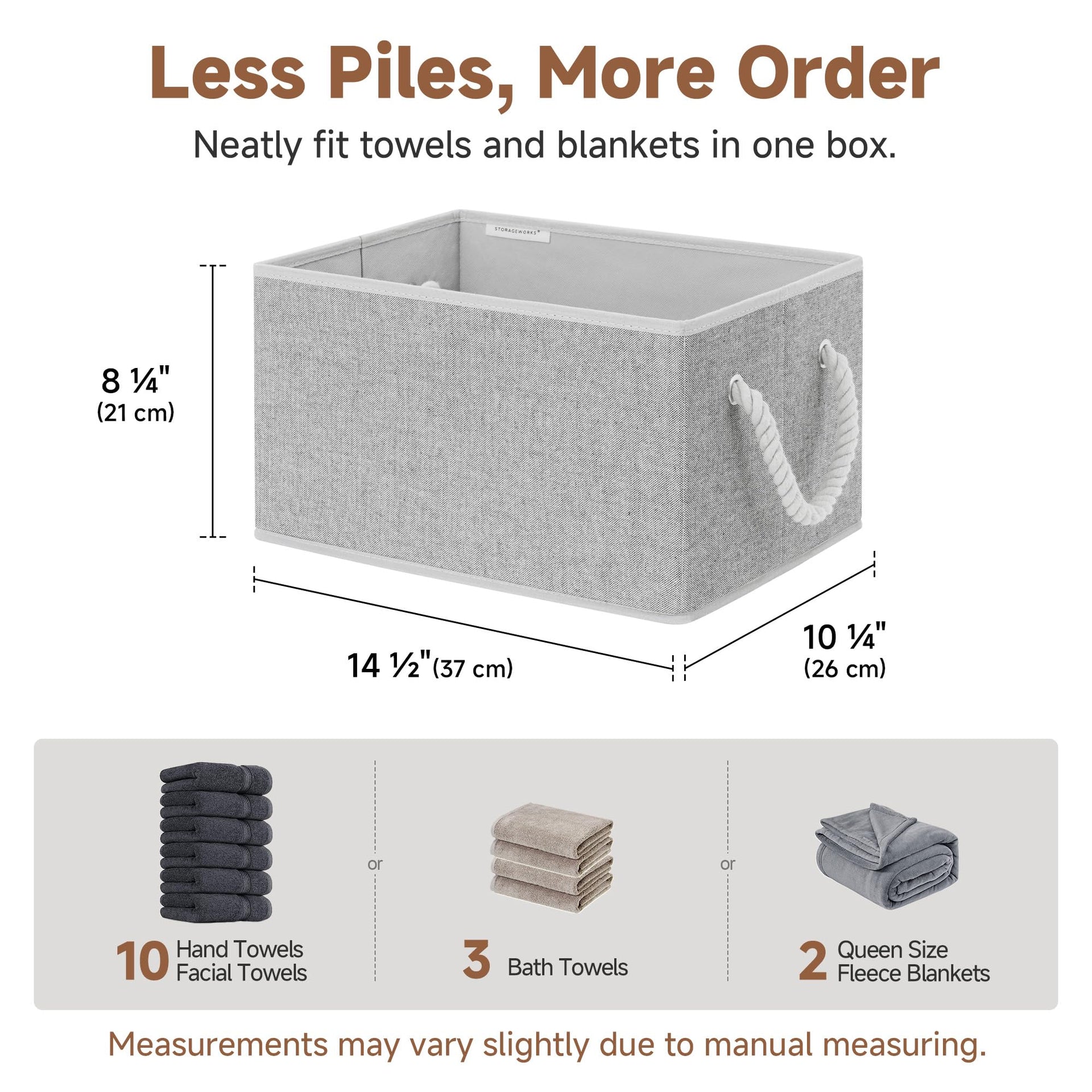 Storage Baskets for Shelves (3 Count)