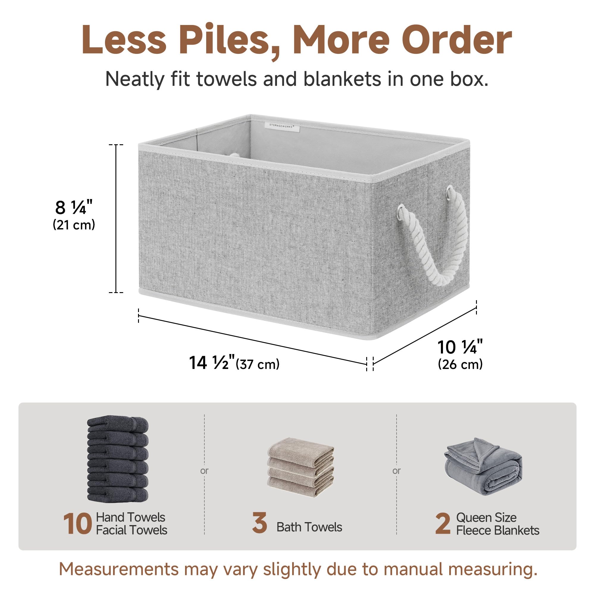 Storage Baskets for Shelves (3 Count)