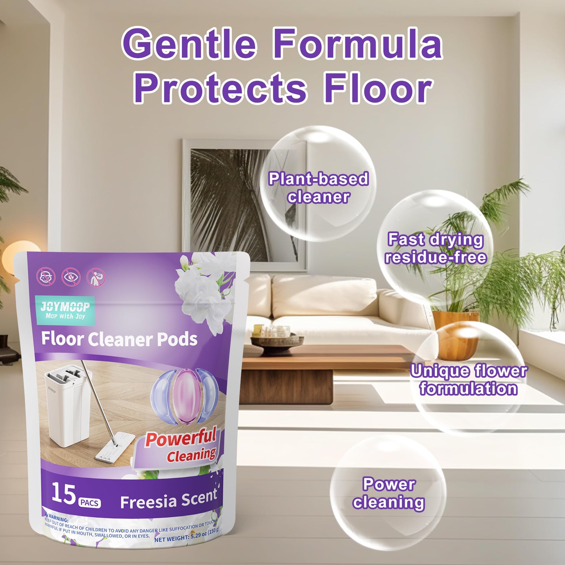 Floor Cleaner Pods for Mopping (45 Count)