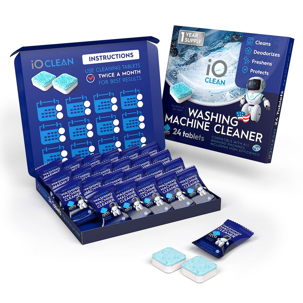 Washing Machine Cleaner Descaler Tablets (24 Count)