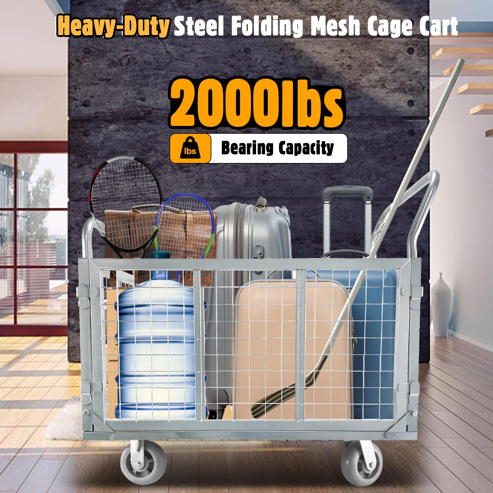 Platform Truck Cart with Cage