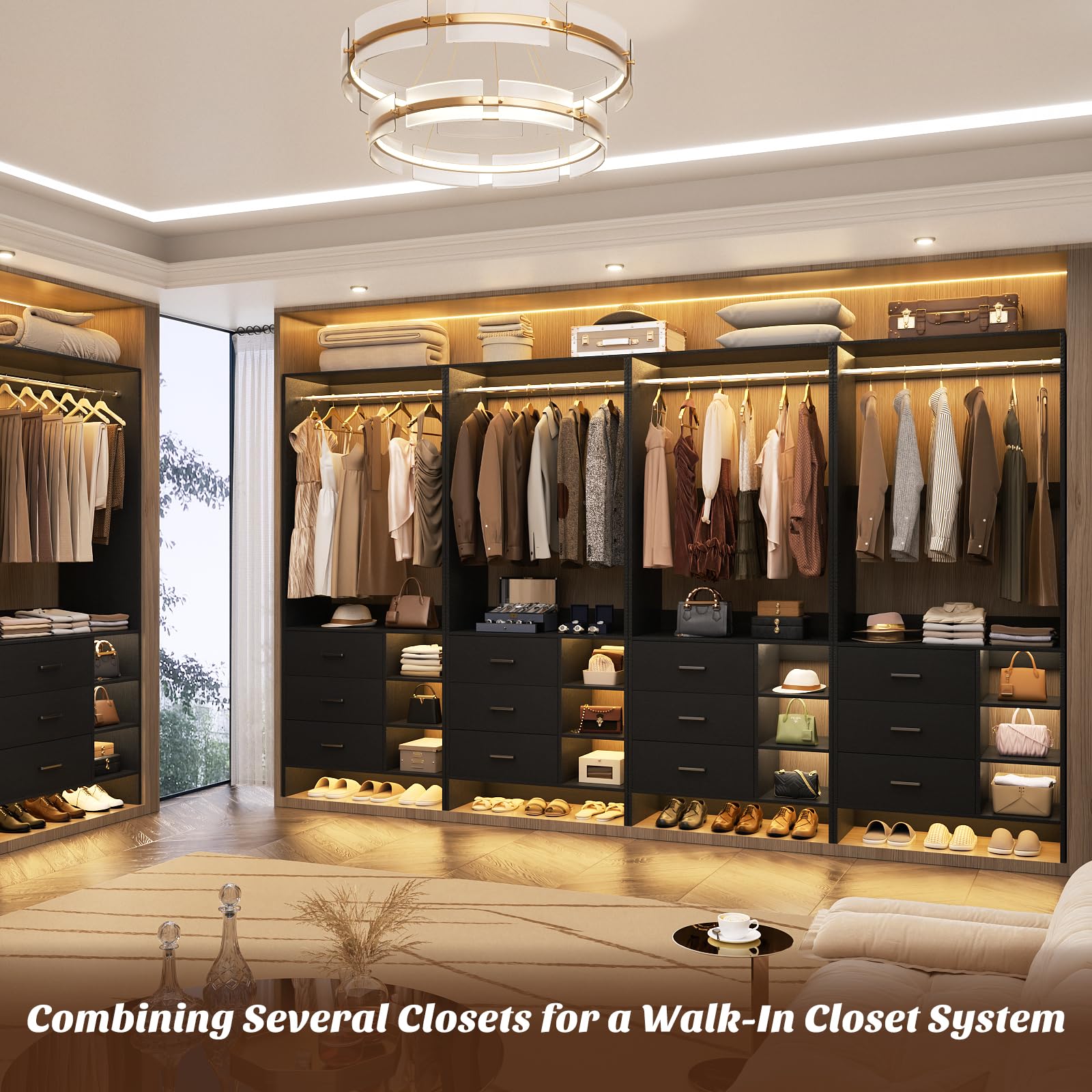 2.5FT Closet System with 3 Drawers